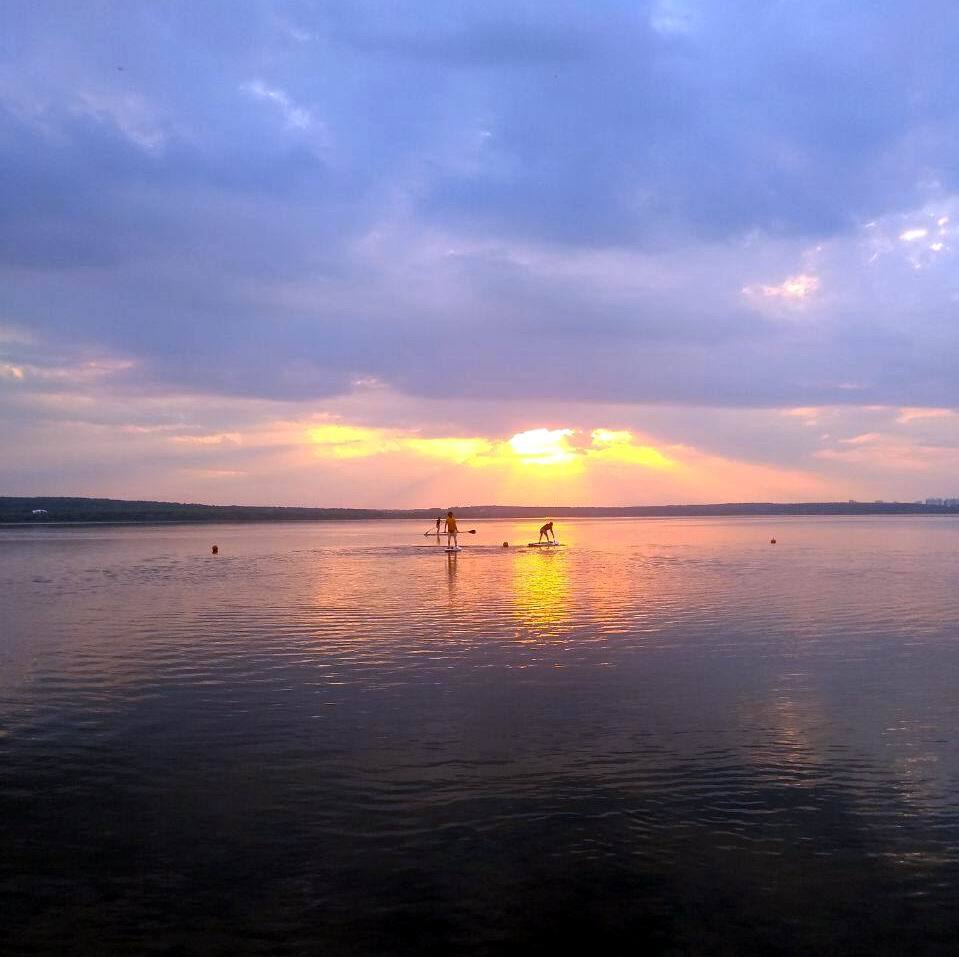 Sunset at the Shershnevsky Reservoir - My, Chelyabinsk, Sunset, Landscape, Reservoir