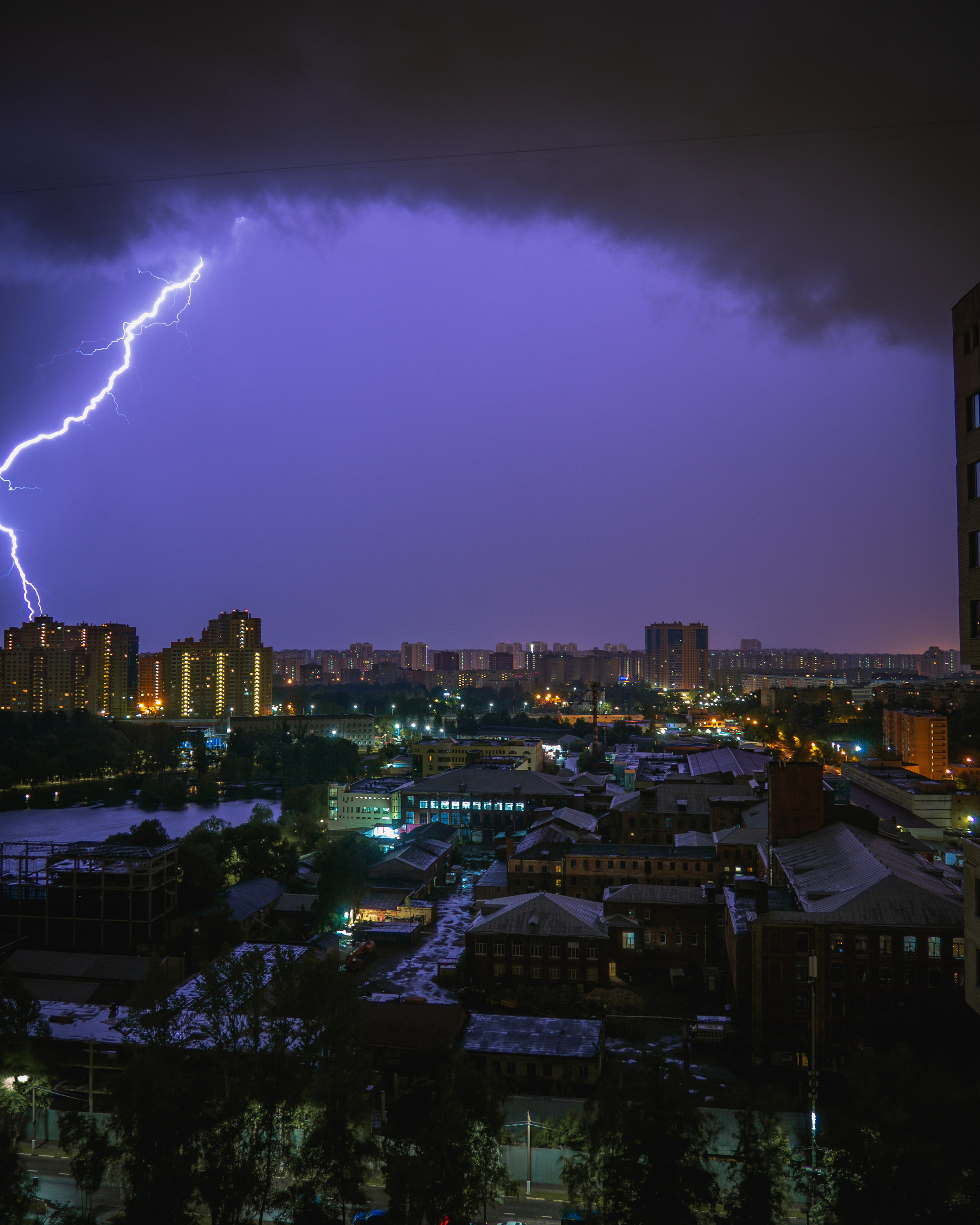 Continuation of the post Yesterday's Thunderstorm - The photo, Moscow, Thunderstorm, Lightning, Longpost, Reply to post