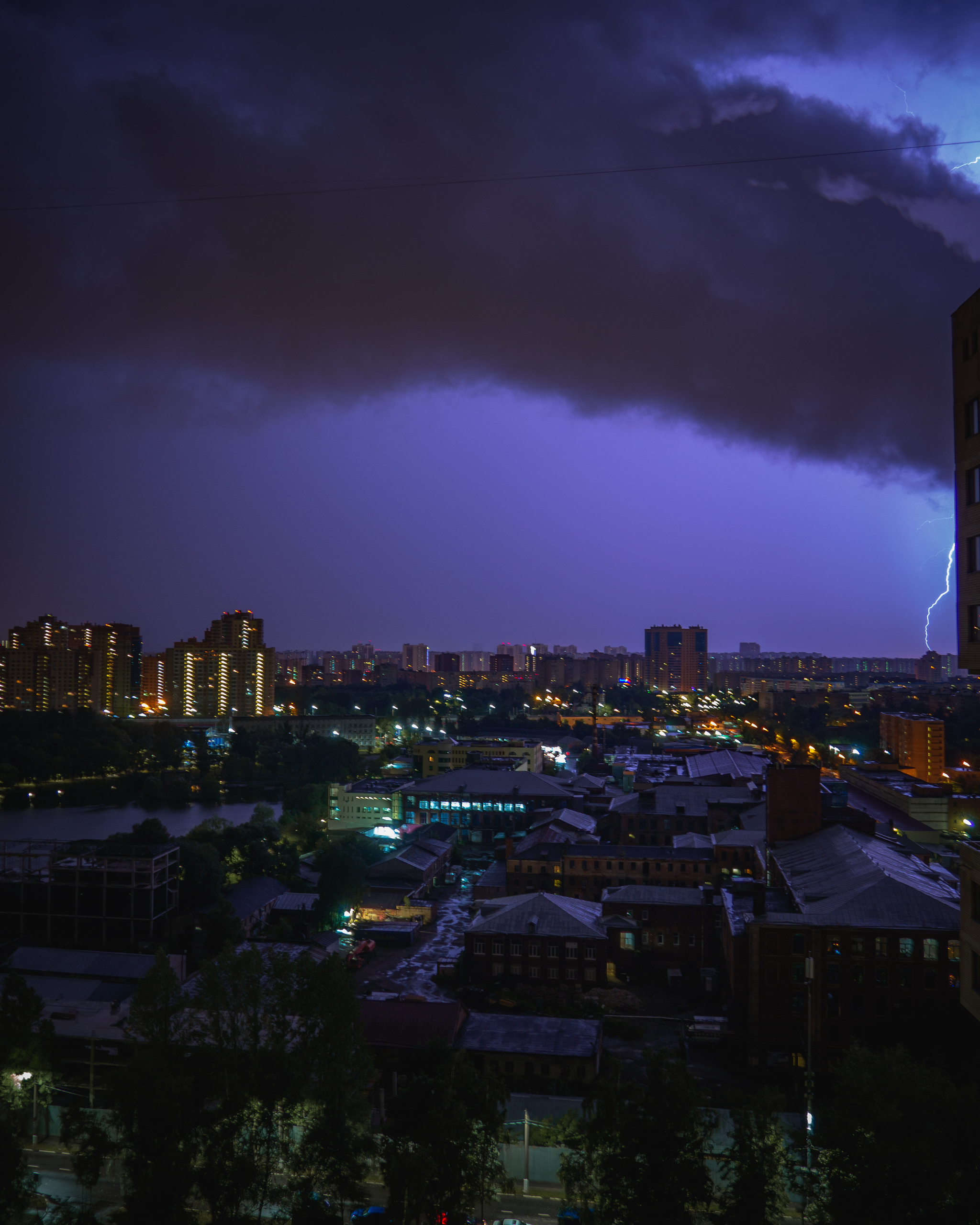 Continuation of the post Yesterday's Thunderstorm - The photo, Moscow, Thunderstorm, Lightning, Longpost, Reply to post