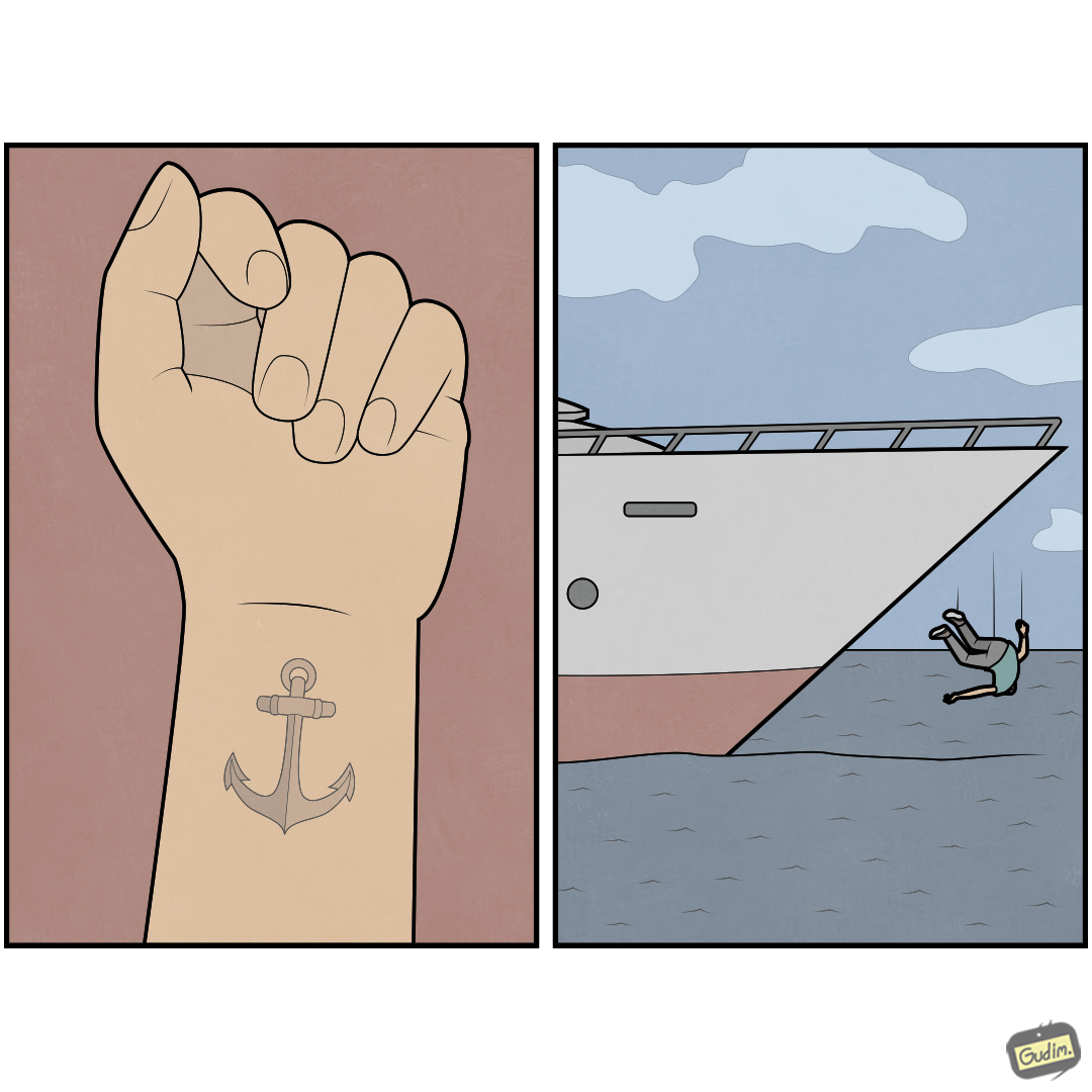 find yourself - My, Gudim, Comics, Art, Tattoo, Longpost