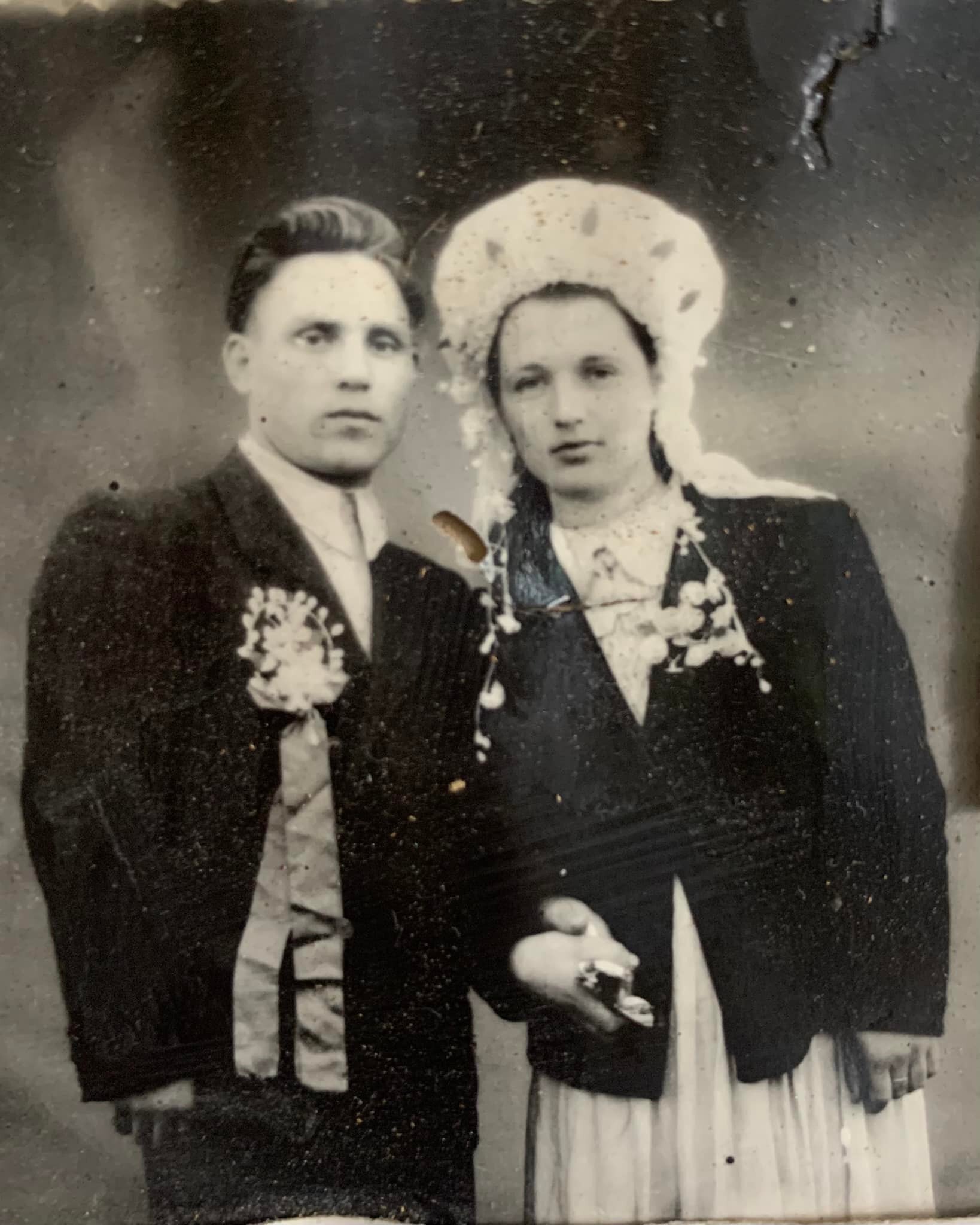 Wedding photo, 1950 - the USSR, Black and white photo, Old photo, Wedding photography, 50th