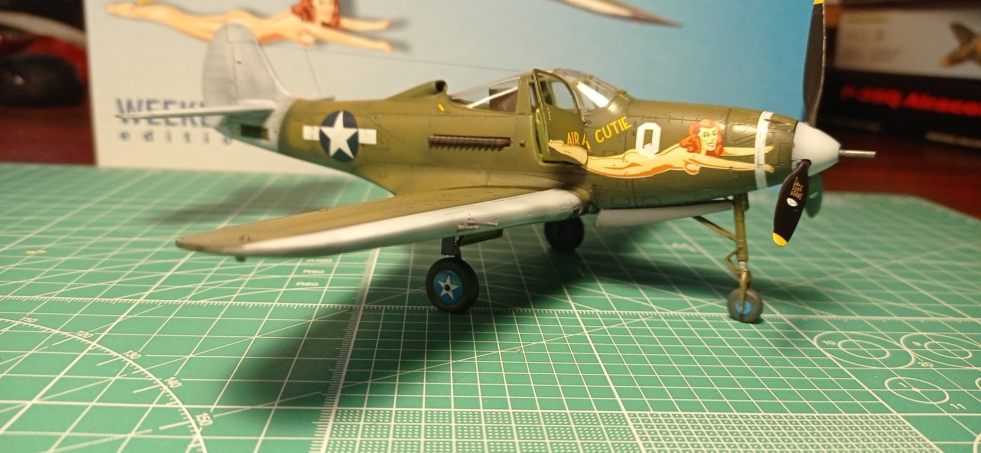 P-400  1/48  Eduard - My, Aviation, Scale model, Stand modeling, Modeling, The Second World War, Collecting, Longpost