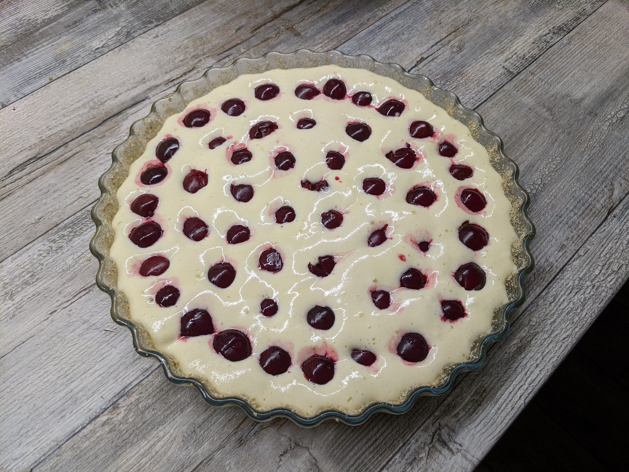 Cottage cheese pie with cherries - but without flour - My, Cooking, Recipe, Food, Bakery products, Dessert, Cherry, Cottage cheese, Baking with cottage cheese, Longpost