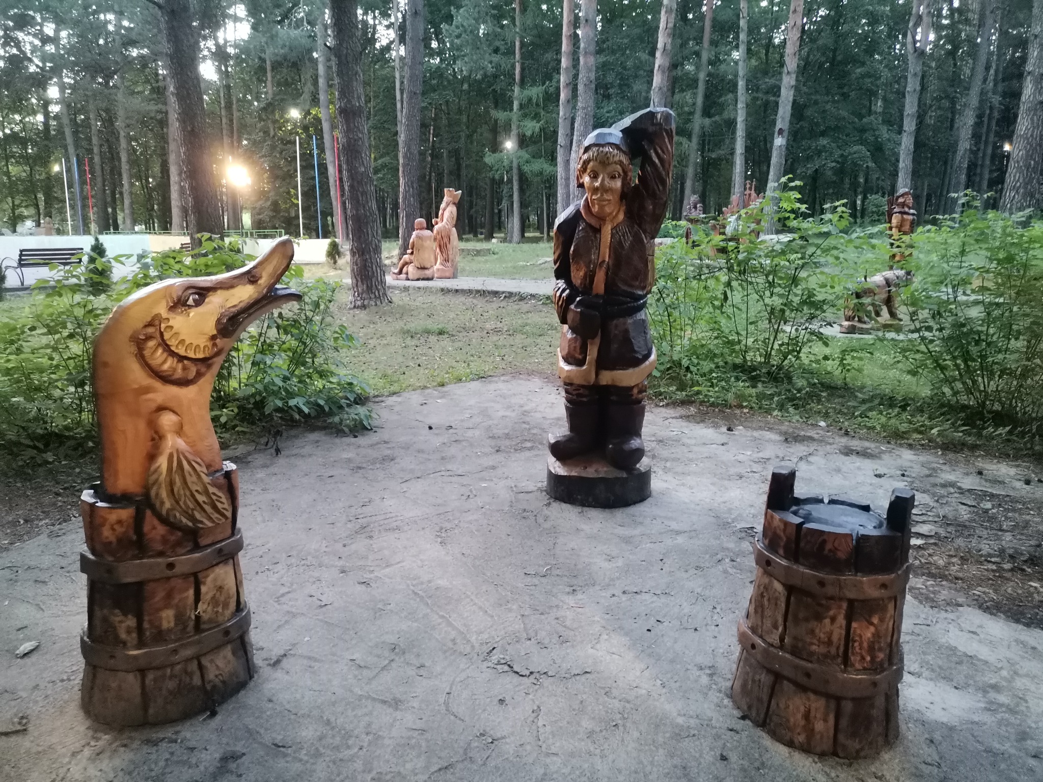 What to visit in Aleksin - My, Amazing, Russia, Tula region, Aleksin, Wood sculpture, Sculpture, The park, Photo on sneaker, Longpost, where to go, Interesting