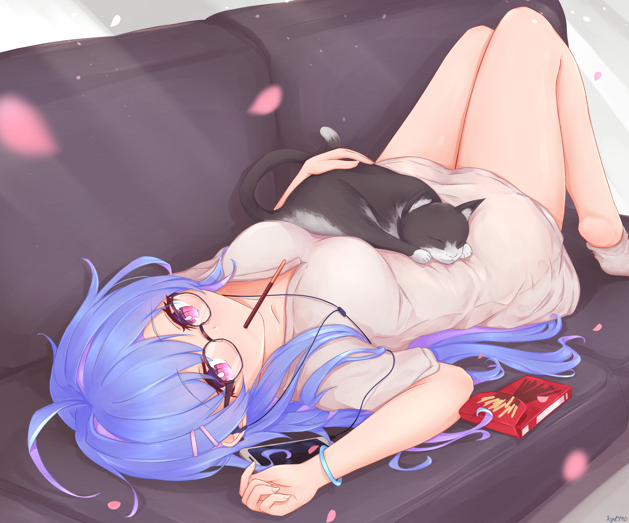 Cute Helena - Anime, Anime art, Azur lane, Helena, Megane, cat