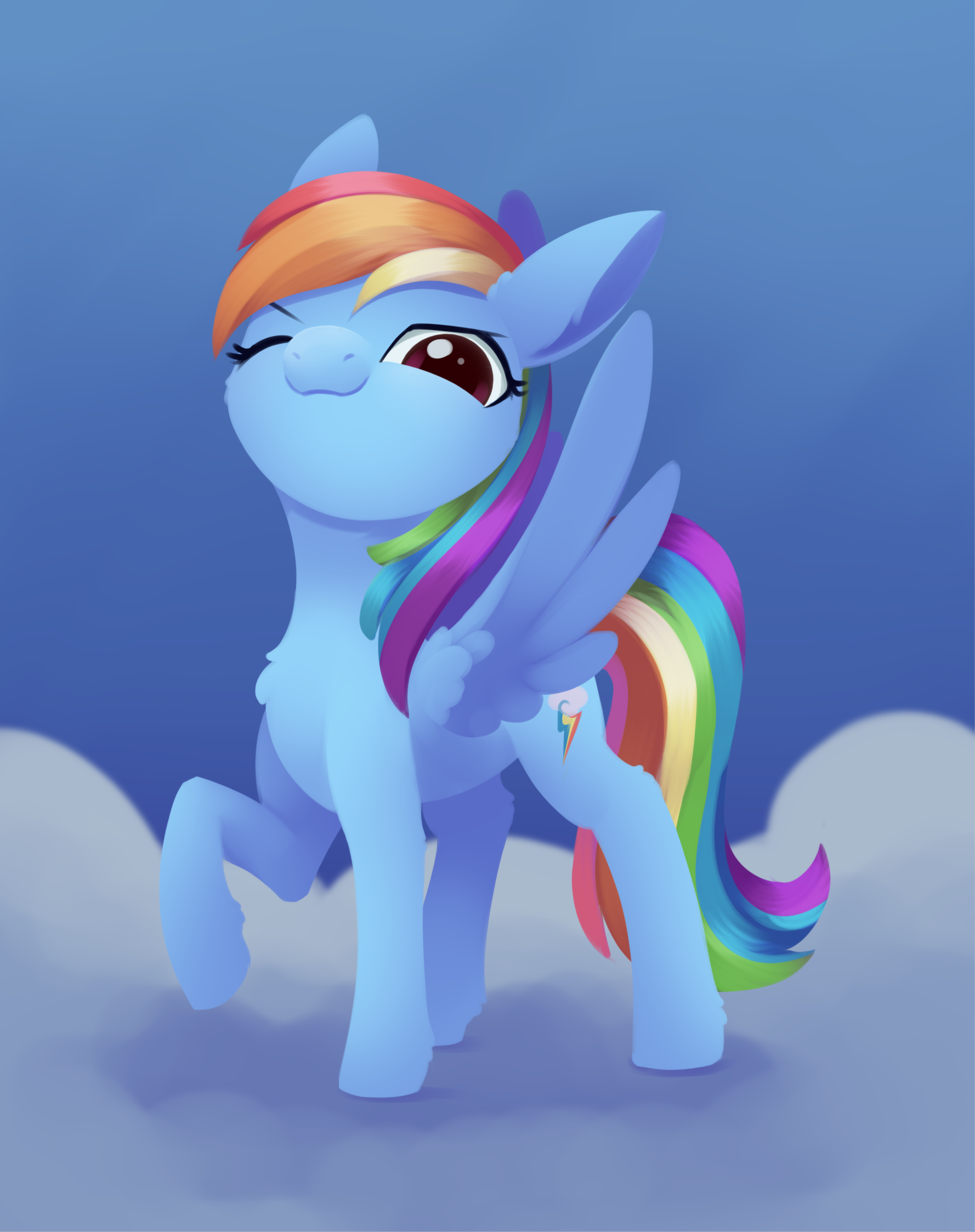 Proud of his awesomeness - My little pony, Rainbow dash, PonyArt, Art, Dusthiel