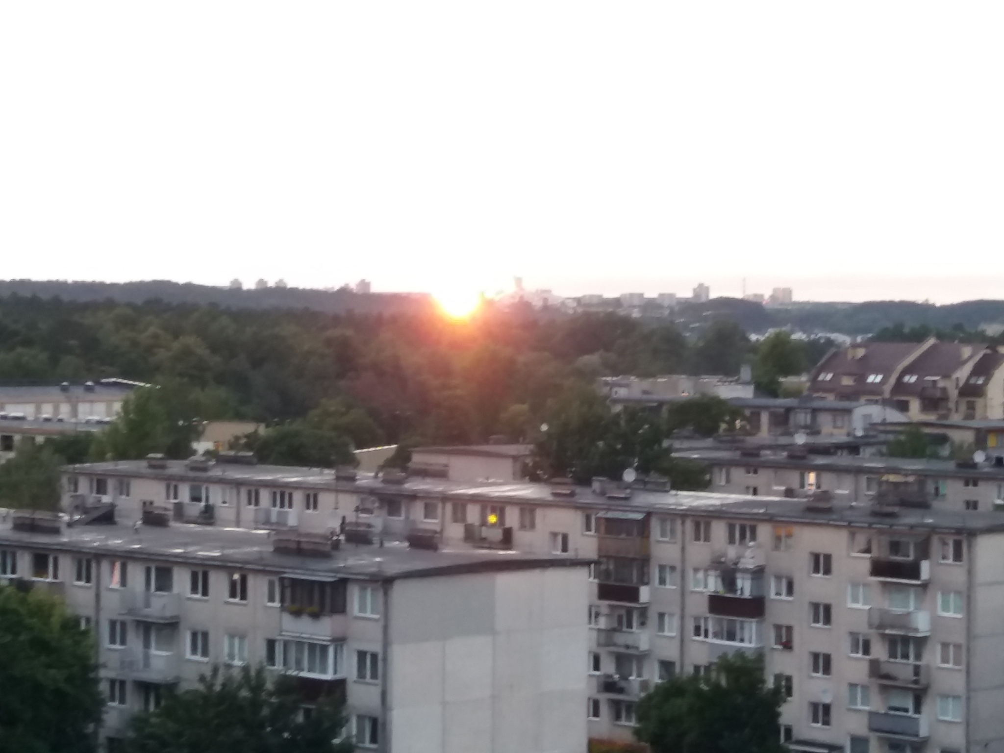 sun reflection - Nature, Vilnius, Sunset, Longpost