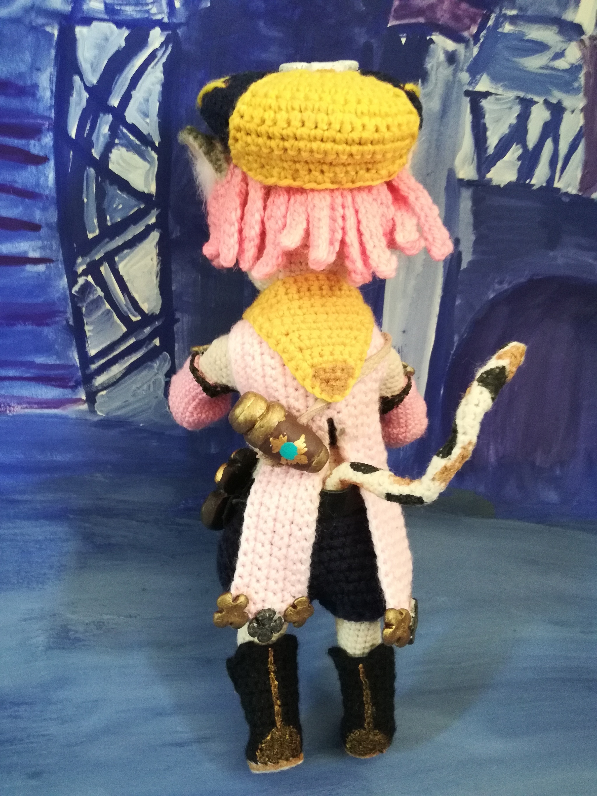 Dione-girl cat (character genshin impact) - My, Genshin impact, Amigurumi, Knitting, Computer games, Author's toy, Characters (edit), Longpost, Needlework without process