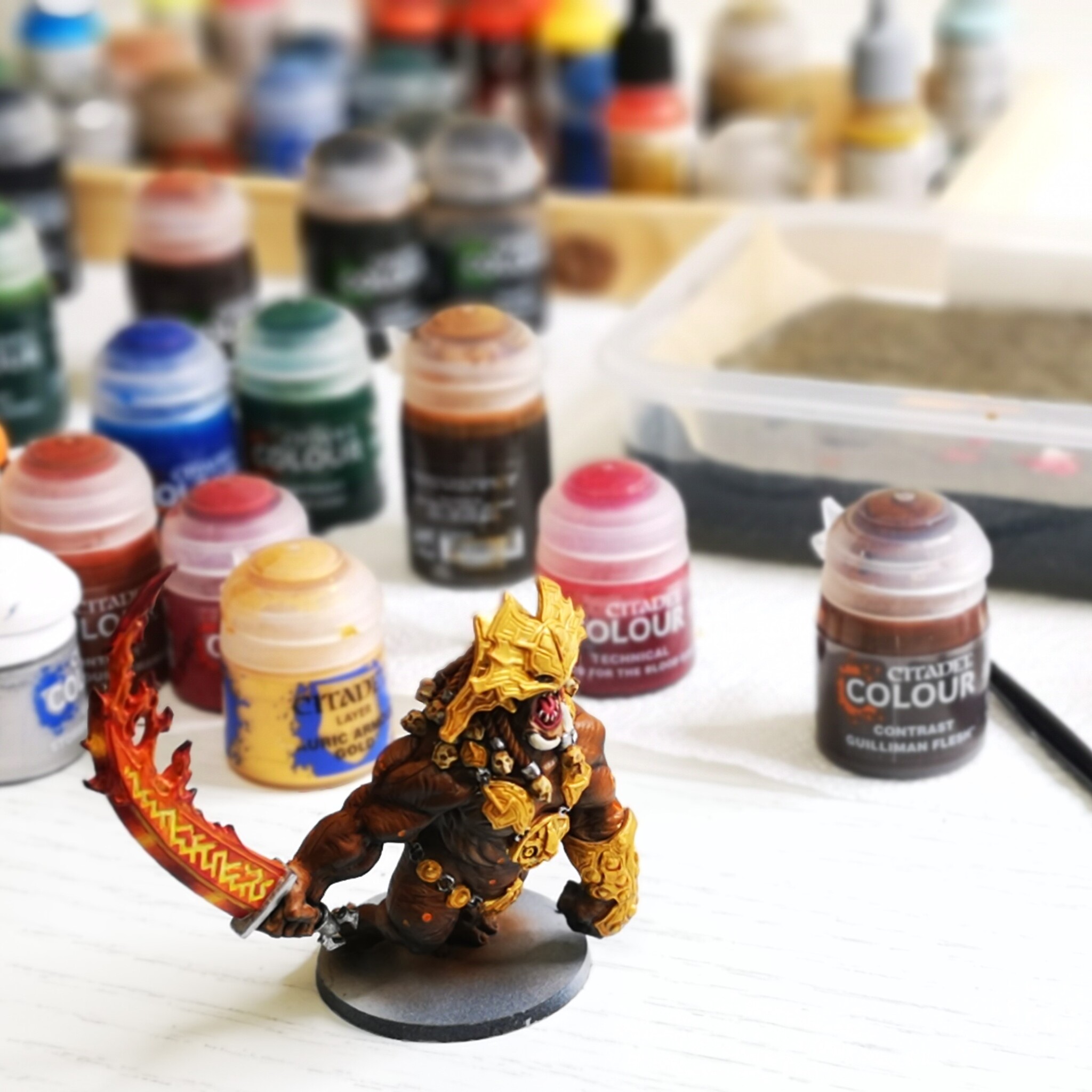 Fire Giant from Blood and Fury - My, Board games, Painting miniatures, Monster, Longpost, Miniature