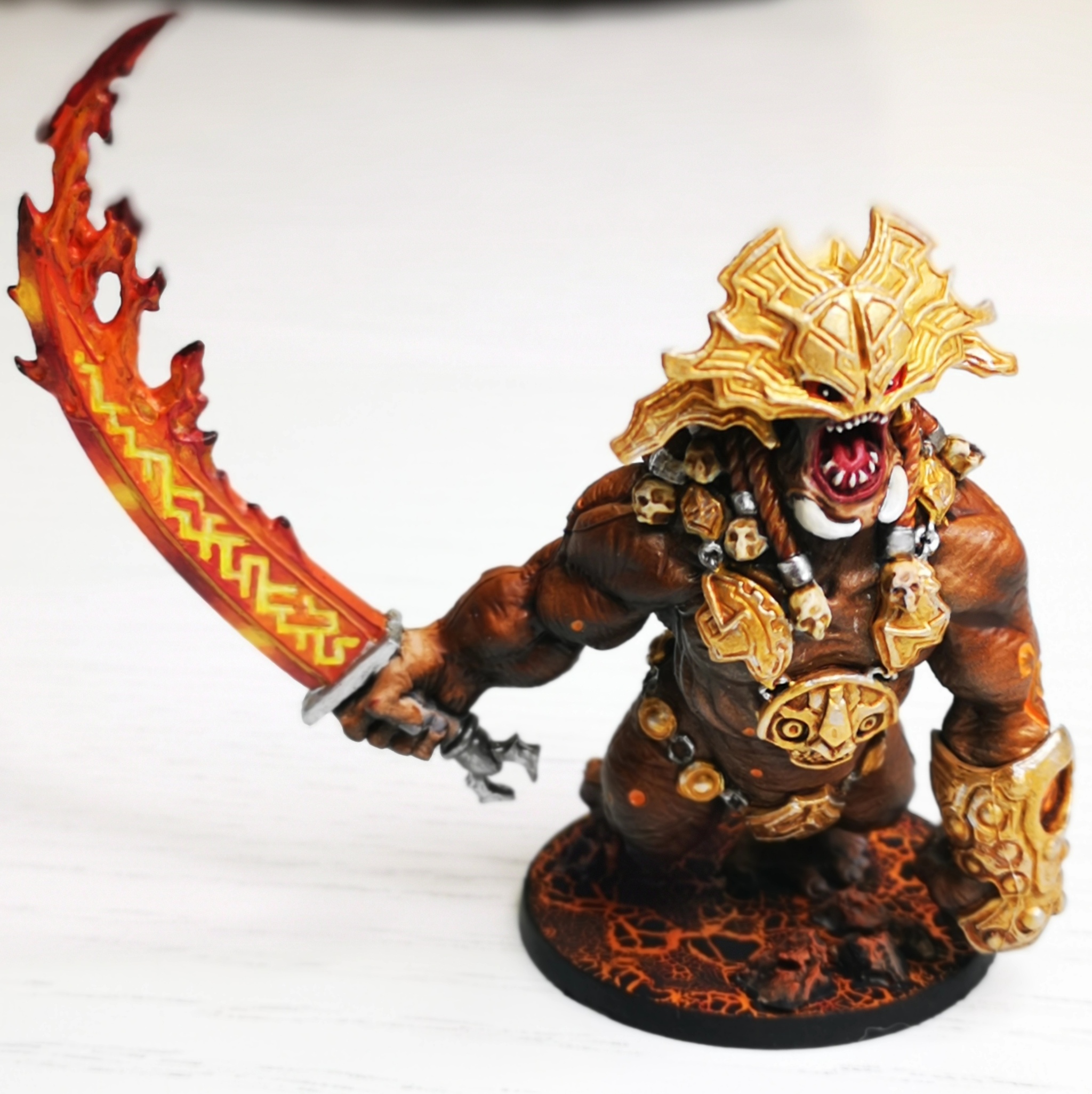 Fire Giant from Blood and Fury - My, Board games, Painting miniatures, Monster, Longpost, Miniature