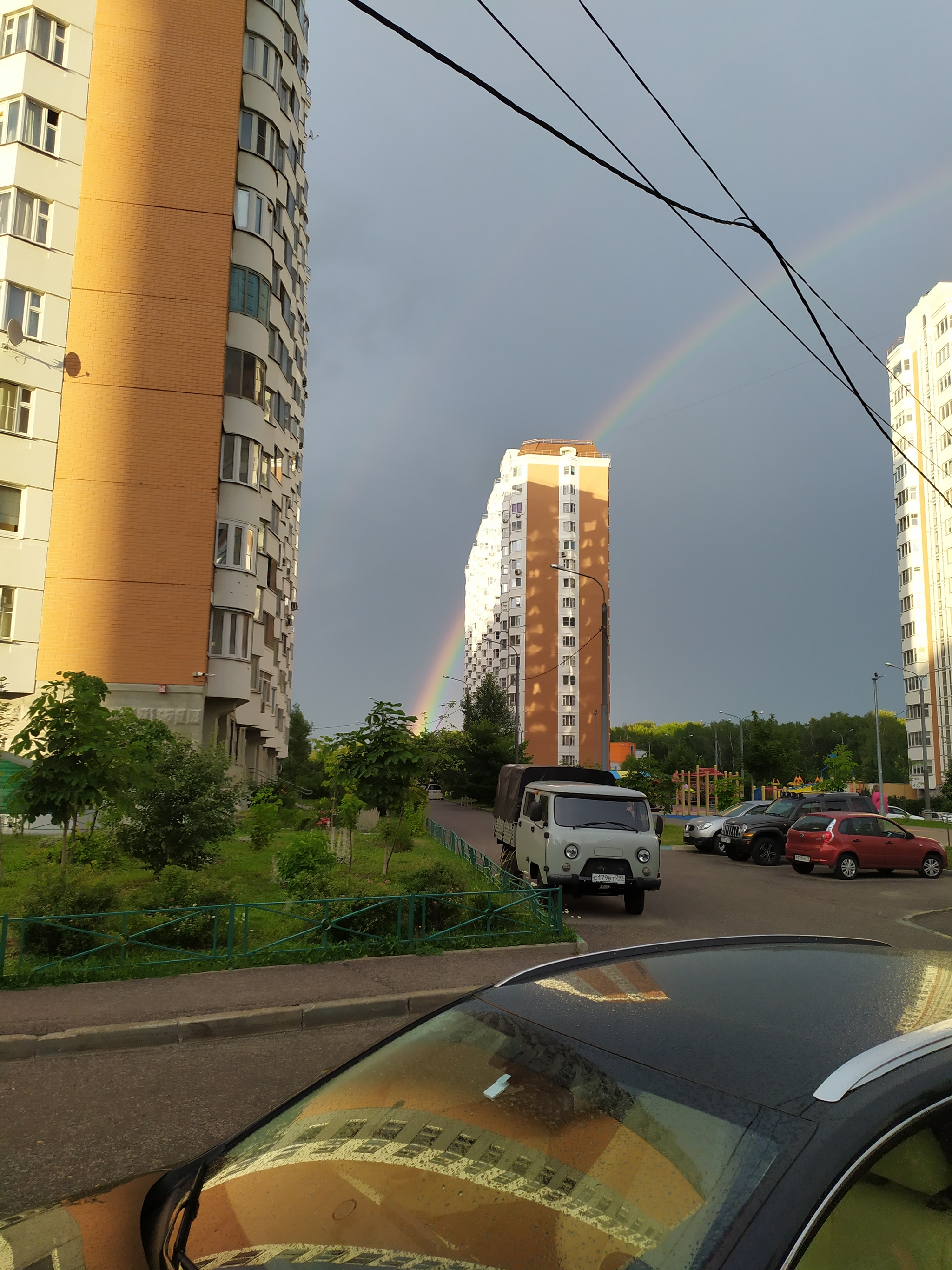 my rainbow today - My, Rainbow, Double Rainbow, Longpost