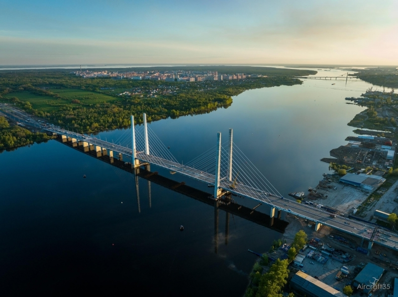 В Череповце построили мост на три года раньше срока. Длина через реку - 1132 м, ширина - 30,6 м. Есть 6,2 км велодорожек - Новости, Россия, Позитив, Стройка, Мост, Череповец, Длиннопост, Логистика