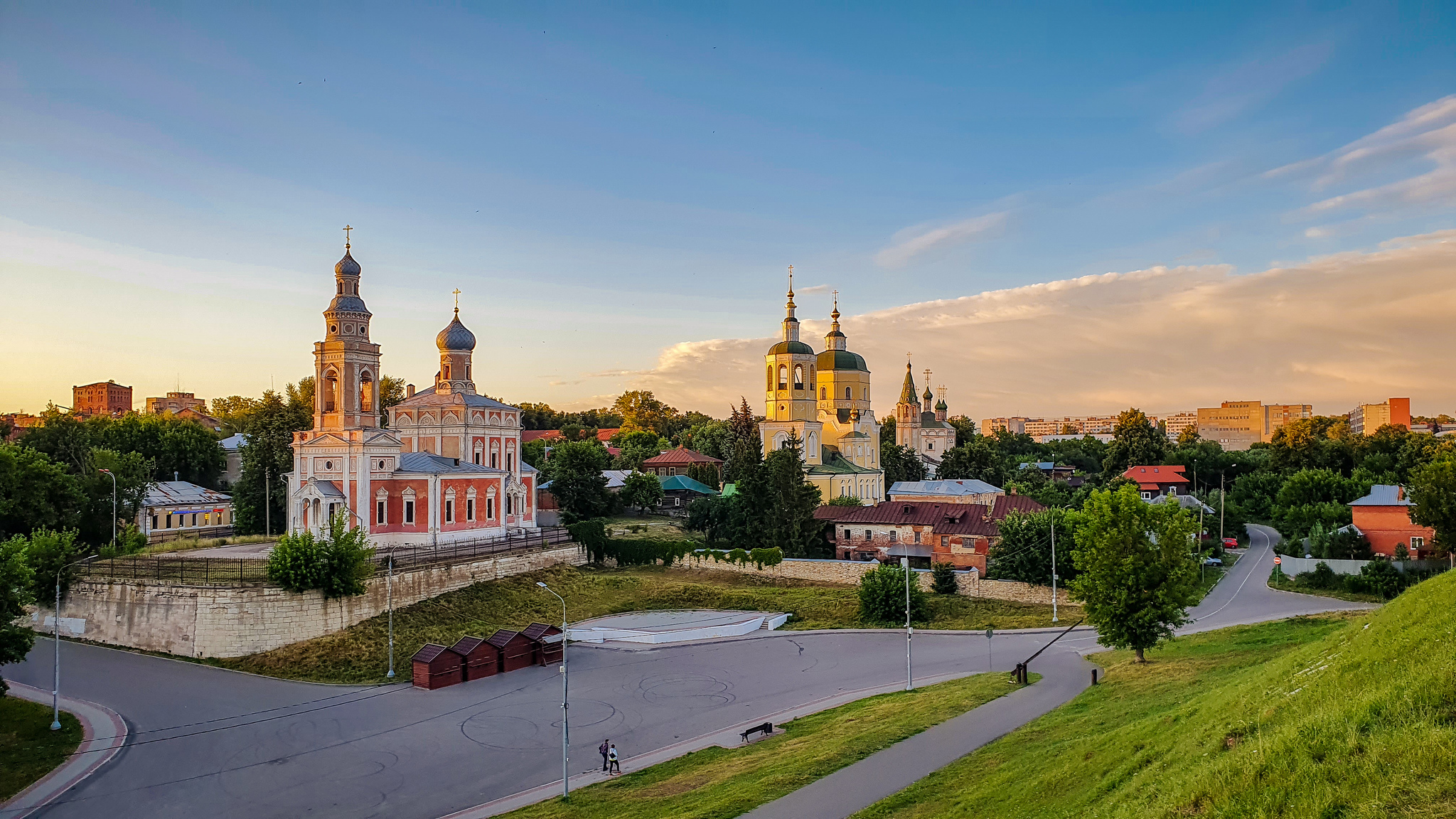 Evening view of Serpukhov from Red Mountain - My, Serpukhov, sights, Architecture, Travel across Russia, Longpost