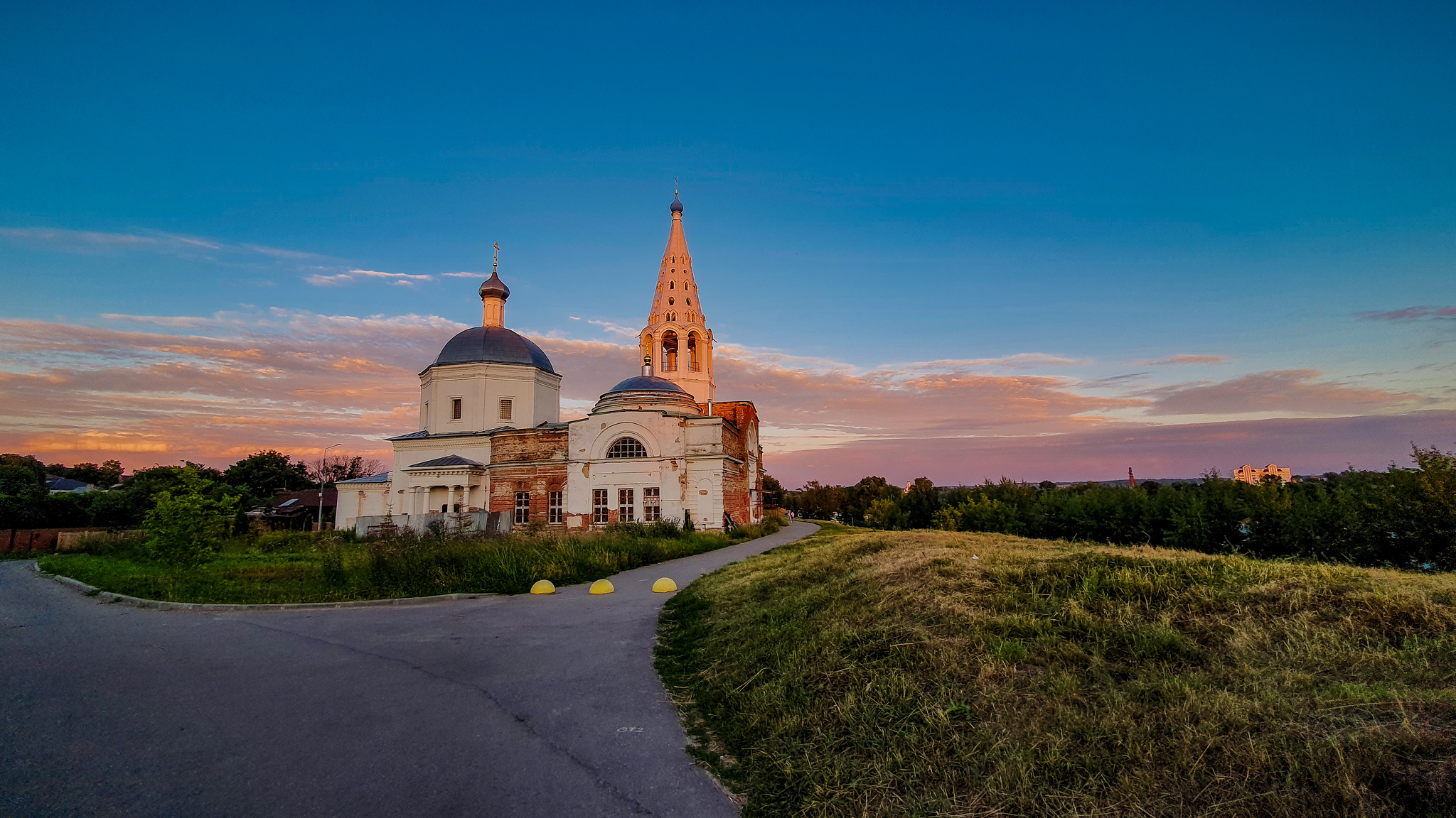 Evening view of Serpukhov from Red Mountain - My, Serpukhov, sights, Architecture, Travel across Russia, Longpost