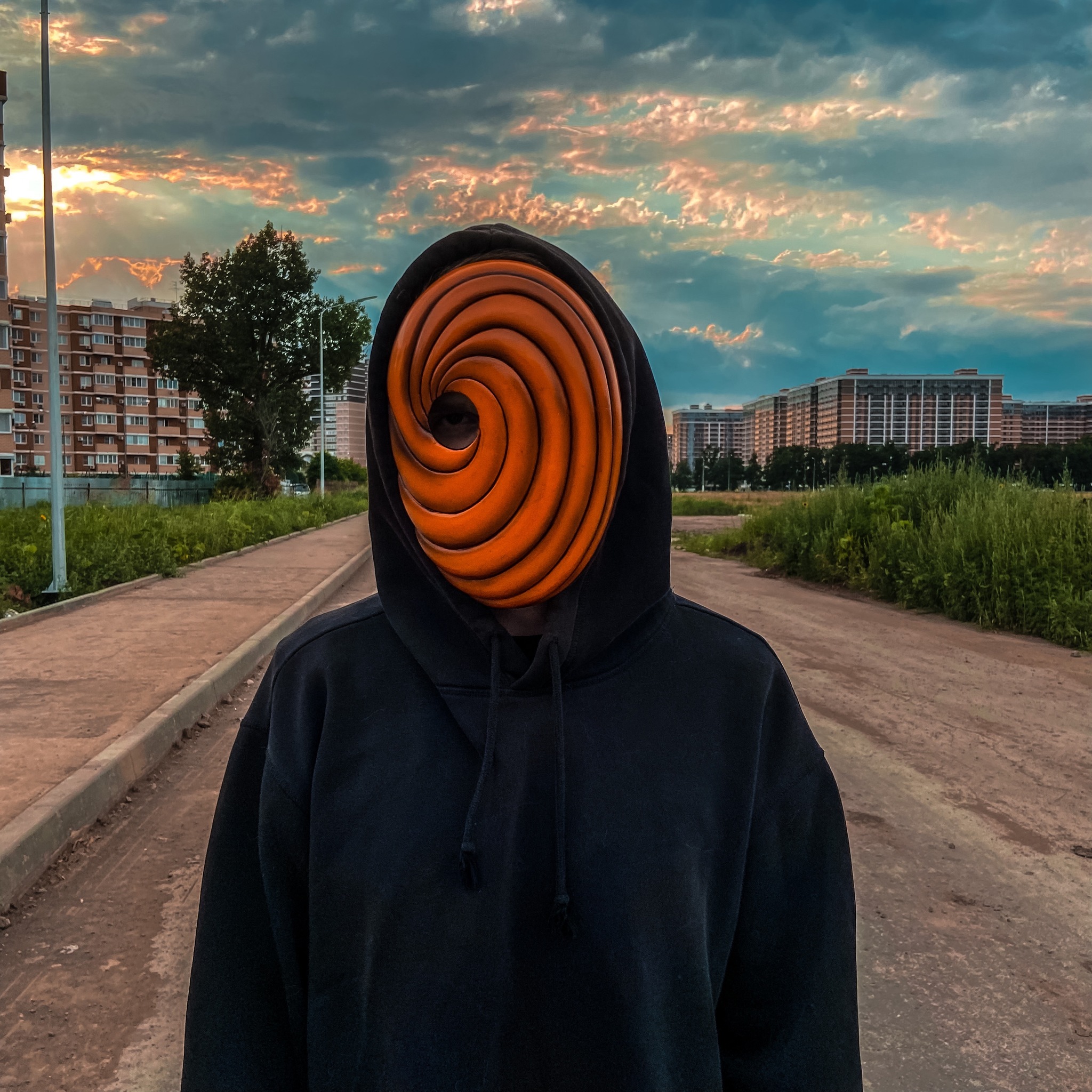 Mask Obito - My, With your own hands, Creation, Handmade, Лепка, Decor, Interesting, In contact with, Anime, The photo, Longpost, Polymer clay, Needlework without process