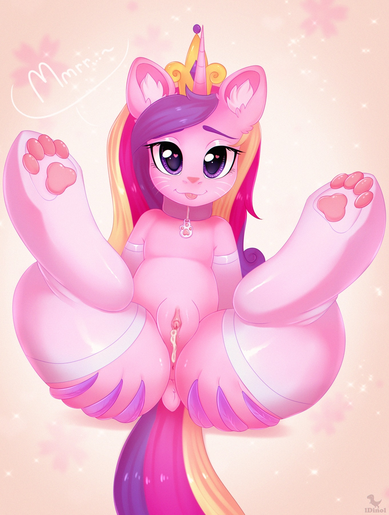 Кошечка любви - NSFW, My Little Pony, PonyArt, MLP Explicit, MLP anatomically correct, Princess Cadance, MLP Носочки, Чокер