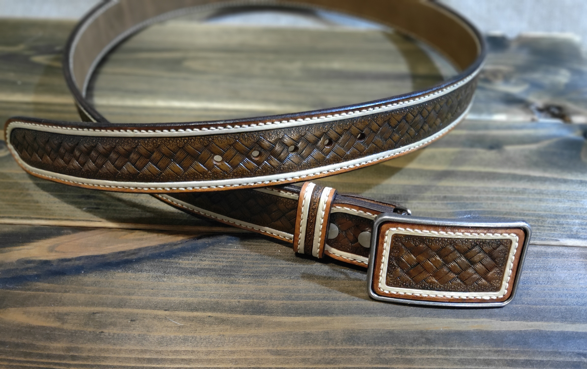 Belt Brown - My, Belt, Needlework without process, With your own hands, Accessories, Hobby, Leather products, Longpost