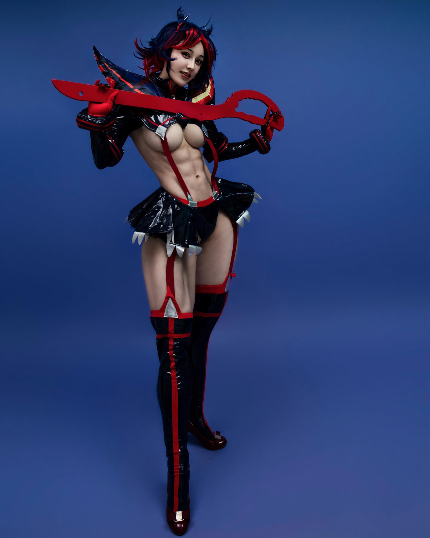 Yuan Herong as Ryuko Matoi - NSFW, Yuan Herong, Strong girl, Matoi Ryuuko, Kill la Kill, Cosplay, Asian, Girls, The photo, Sports girls, Fitonyashka, Video, Vertical video, Longpost, Anime