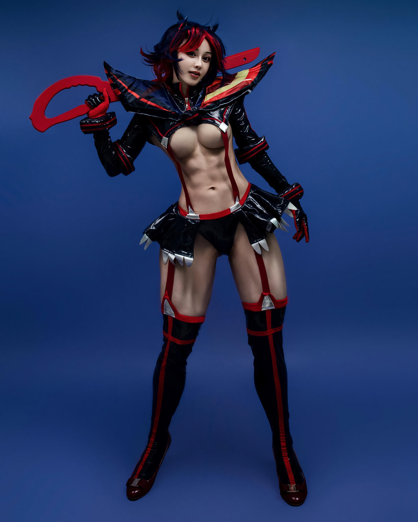 Yuan Herong as Ryuko Matoi - NSFW, Yuan Herong, Strong girl, Matoi Ryuuko, Kill la Kill, Cosplay, Asian, Girls, The photo, Sports girls, Fitonyashka, Video, Vertical video, Longpost, Anime