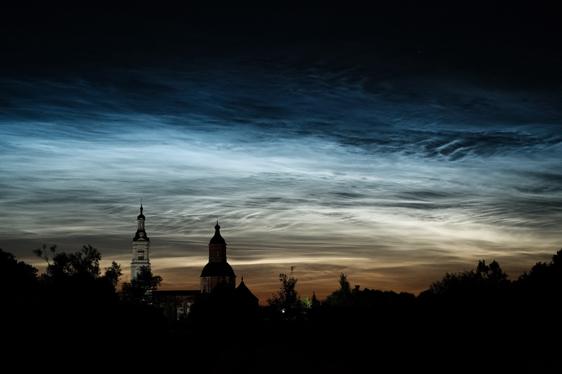 Noctilucent clouds near Moscow - My, The photo, Nature, Noctilucent clouds, Подмосковье