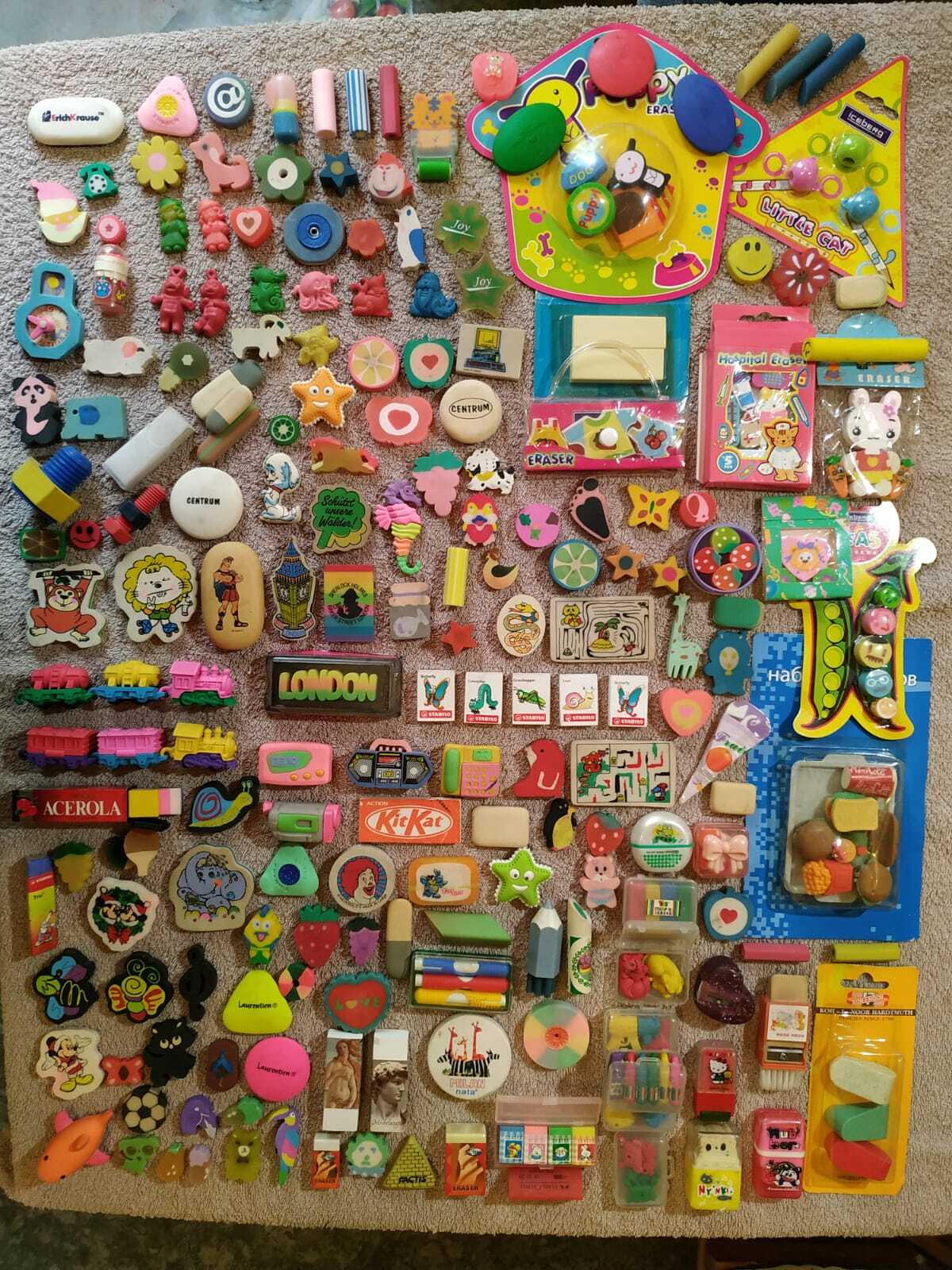 The collection is 35 years old. - My, Collection, Eraser, Collecting, Longpost