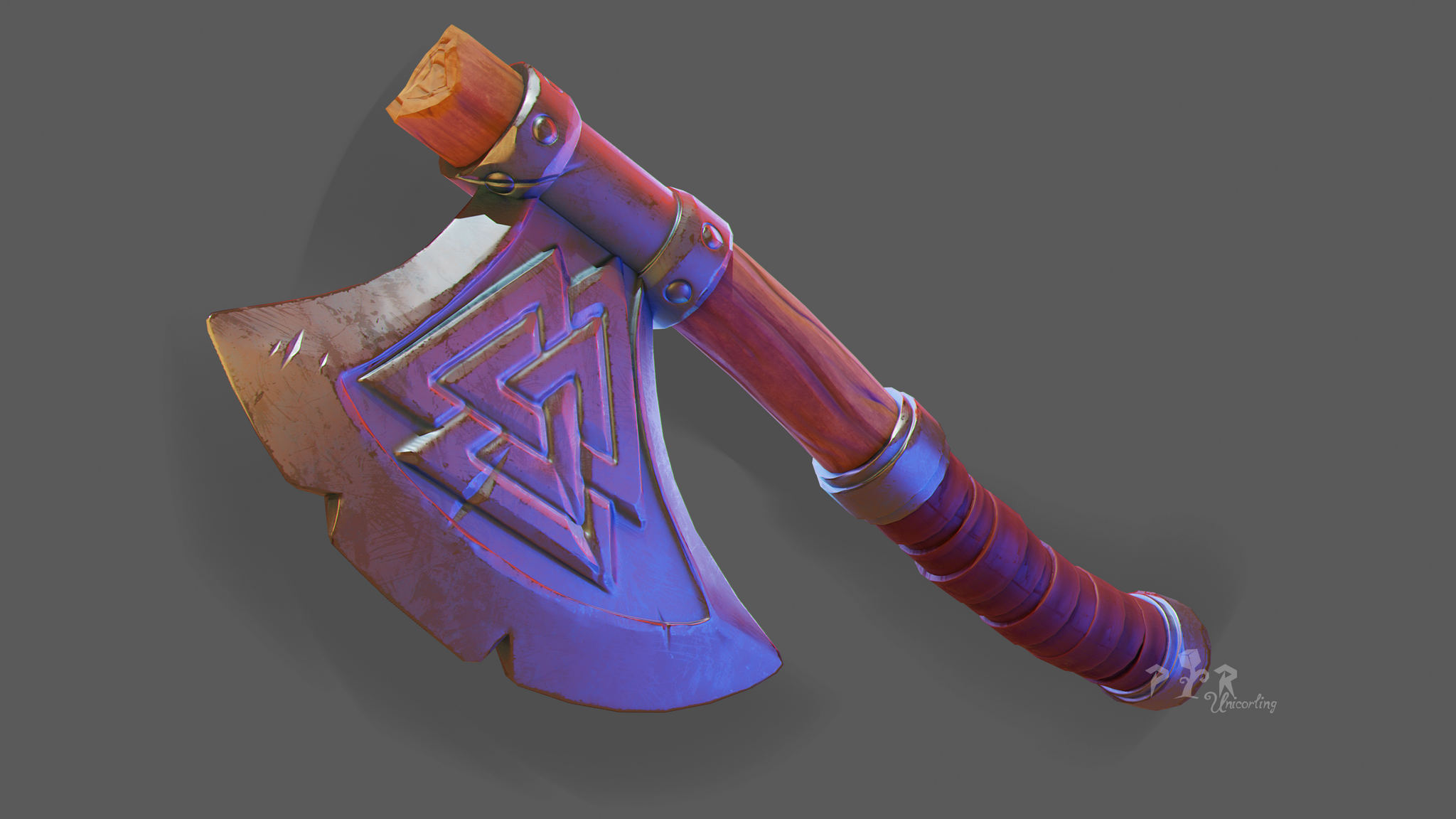 Axe - My, 3D, Blender, Zbrush, Computer graphics, Substance painter