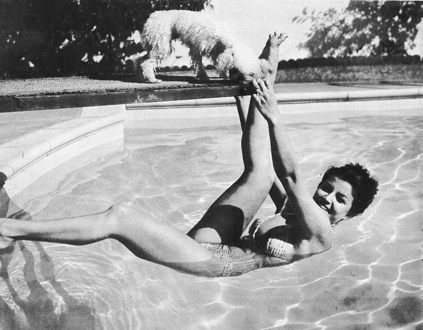 Playboy Lady with the Dog - Joan Bradshaw, Miss Texas 1953 - NSFW, Girls, Actors and actresses, Nudity, Playboy, Royal Poodle, Lady with a dog, Hollywood, 60th, Erotic, Naked stars, Nudity, Bikini, Topless, Peignoir, Bathing, Bathroom, Soap, Foam, Longpost