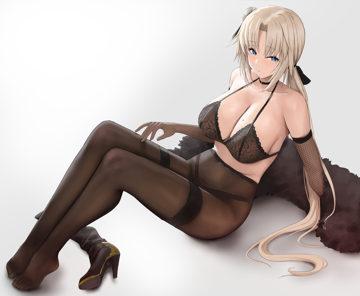 Kronshtadt (Azur Lane) - NSFW, Аниме, Арт, Anime Art, Azur Lane, Игры, Рисованная эротика, Девушки, Нижнее белье, Колготки, Сиськи, Kronshtadt (Azur Lane)