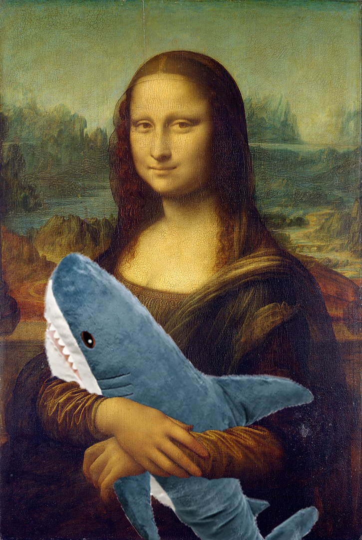 Monna Lisa - My, Images, The photo, Screenshot, Memes, Picture with text, Art, Renaissance, Leonardo da Vinci, Mona lisa, Shark, IKEA