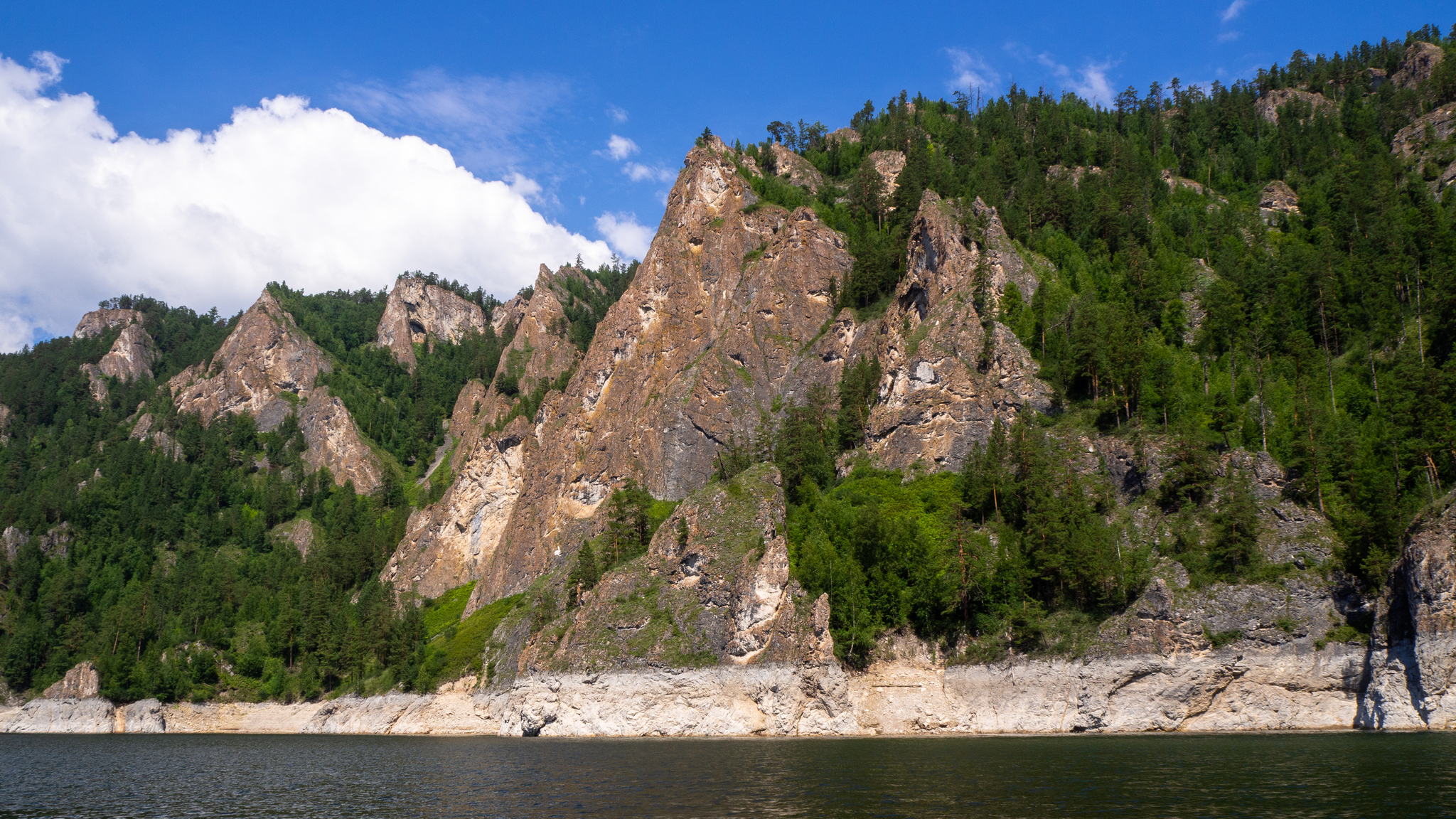 Krasnoyarsk reservoir (Yenisei river) - My, The photo, Landscape, Yenisei, The rocks, Krasnoyarsk Reservoir, Longpost