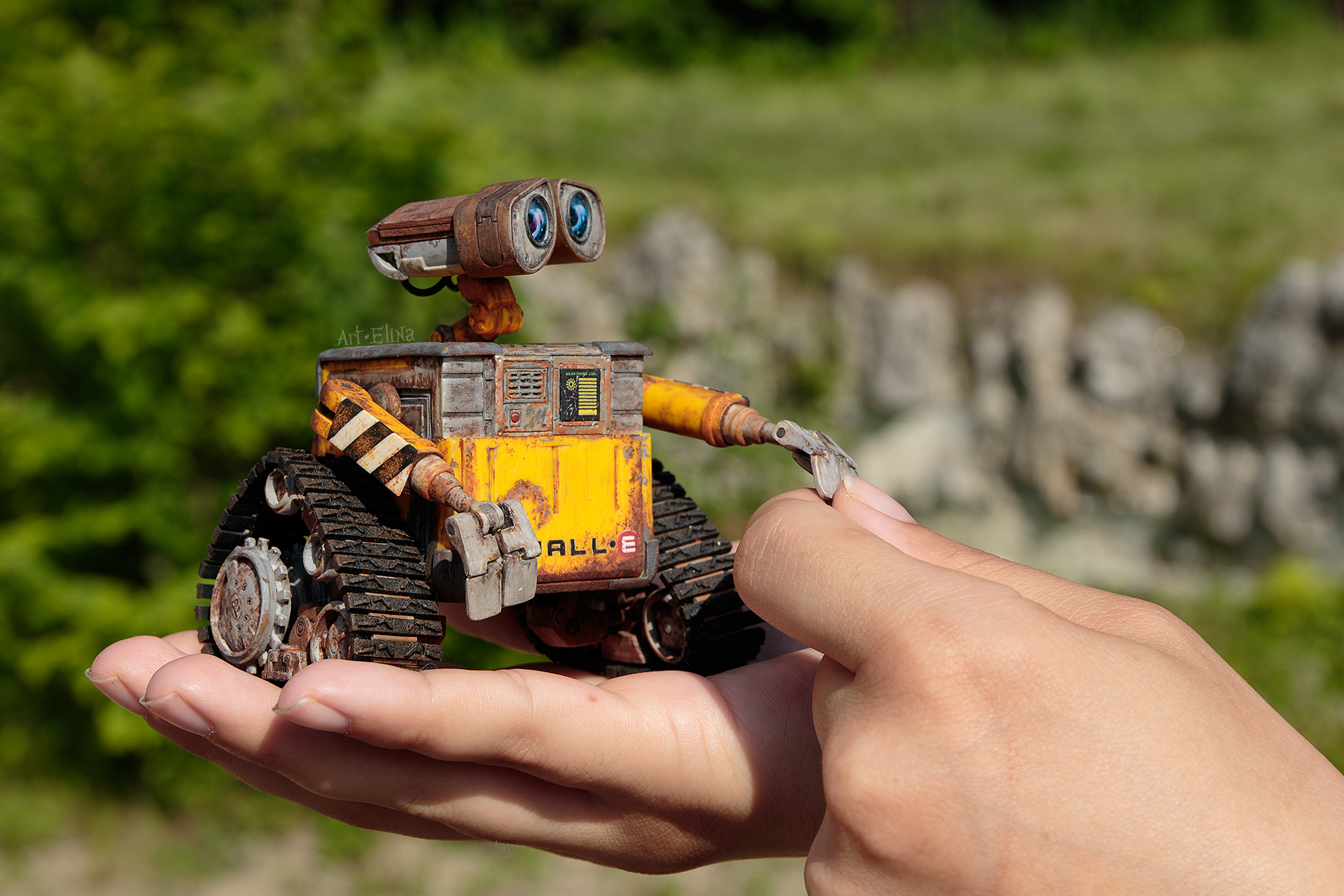 WALL•E made of polymer clay! - My, Лепка, Handmade, Figurines, Polymer clay, Needlework without process, Wall-e, Video, Video VK, Longpost