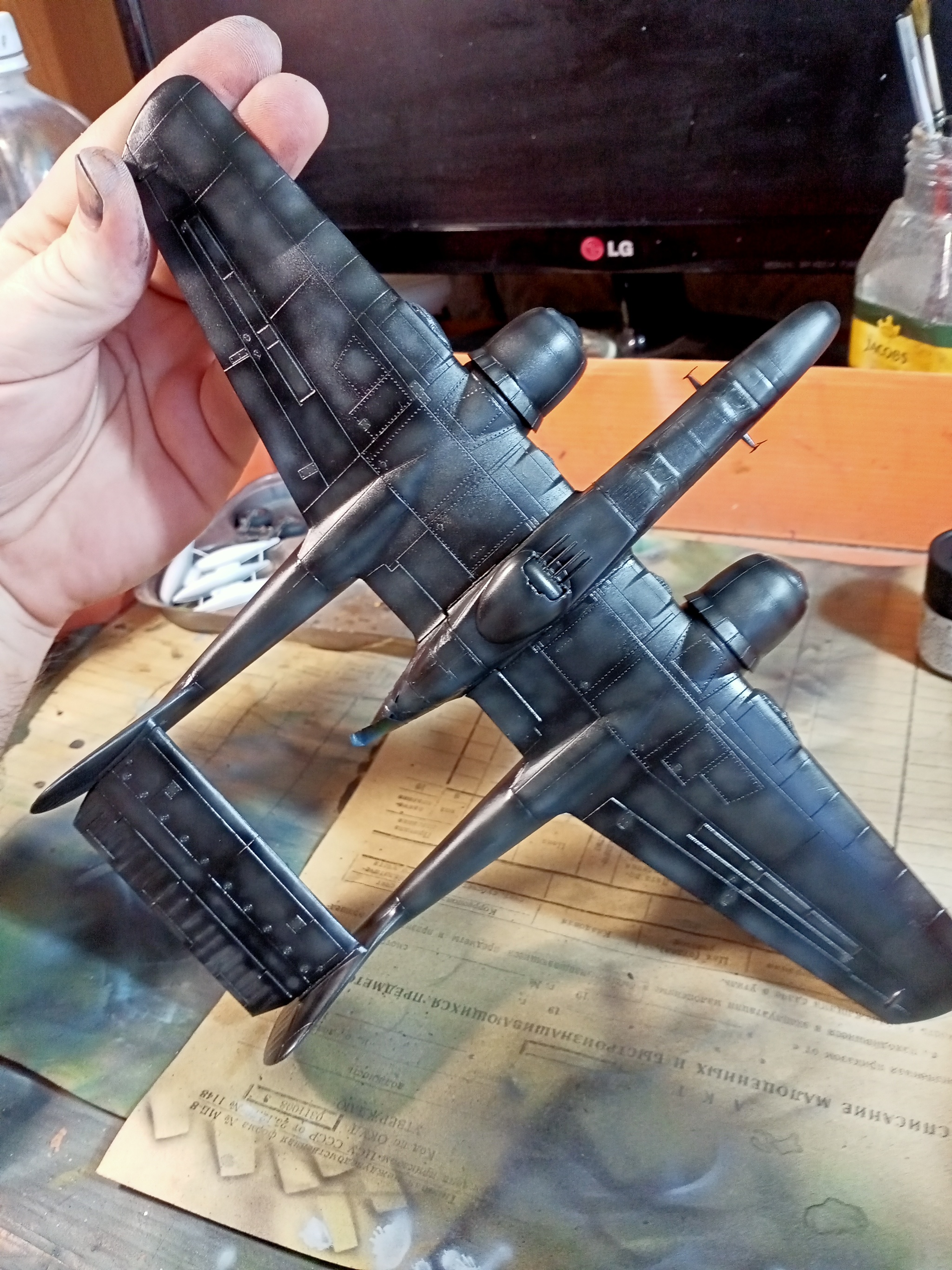 Northrop P-61B-15-NO Black Widow (1/72 Dragon). Заметки по сборке - Моё, Стендовый моделизм, Моделизм, Масштабная модель, Хобби, Миниатюра, Покраска миниатюр, Своими руками, Рукоделие с процессом, Рукоделие, Авиация, Вторая мировая война, Самолет, Сборная модель, Сборка, Аэрография, Обзор, США, Истребитель, Штурмовик авиация, Черная вдова, Длиннопост