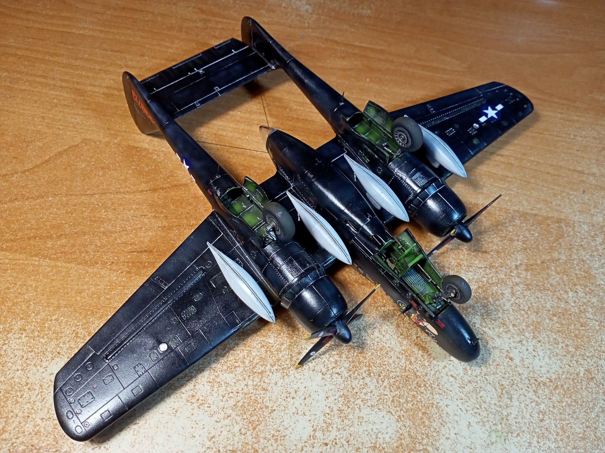 Northrop P-61B-15-NO Black Widow (1/72 Dragon). Заметки по сборке - Моё, Стендовый моделизм, Моделизм, Масштабная модель, Хобби, Миниатюра, Покраска миниатюр, Своими руками, Рукоделие с процессом, Рукоделие, Авиация, Вторая мировая война, Самолет, Сборная модель, Сборка, Аэрография, Обзор, США, Истребитель, Штурмовик авиация, Черная вдова, Длиннопост