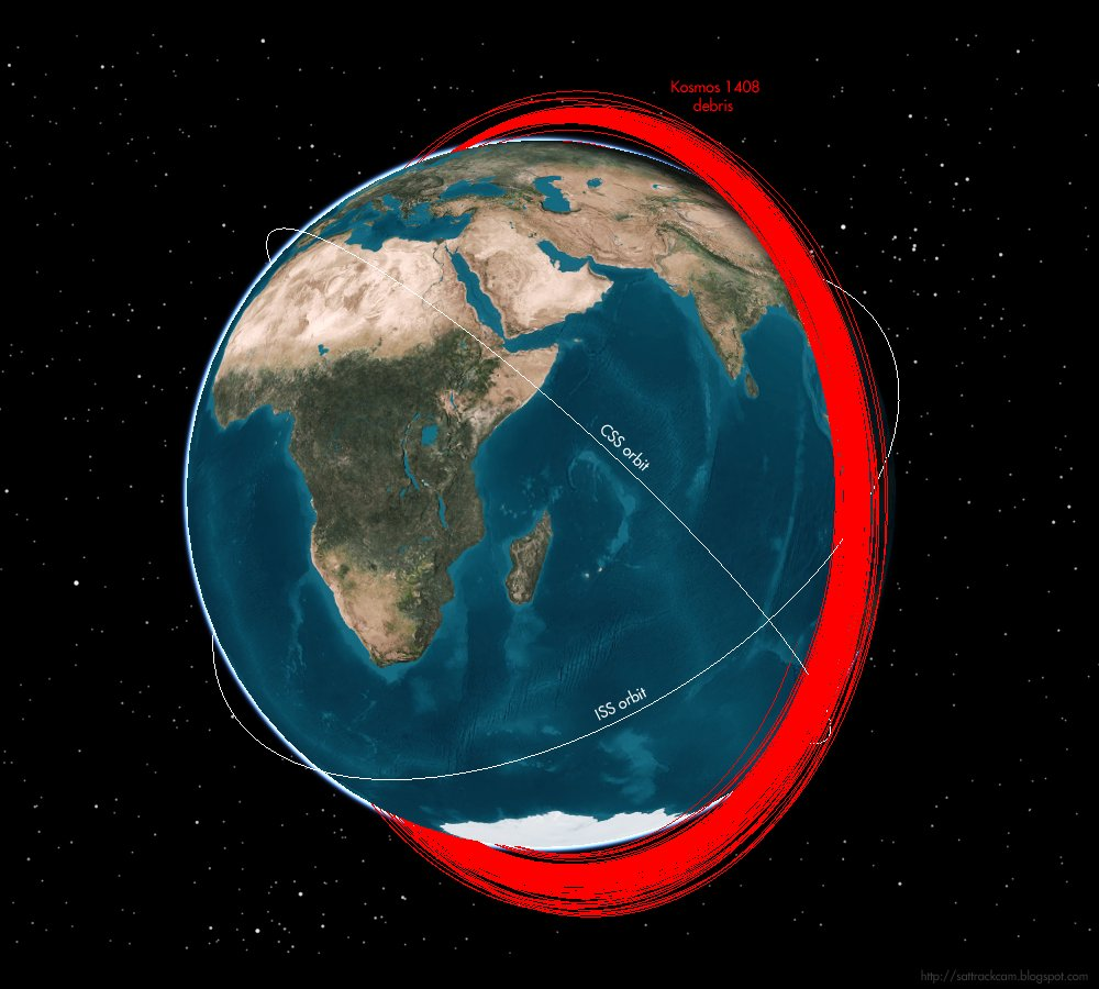 Numerous debris from a Russian anti-satellite test threatens the ISS, Chinese station and Starlink satellites - Space, Cosmonautics, Roscosmos, NASA, ISS, Space debris, Satellites, Starlink, Video, Youtube, Longpost