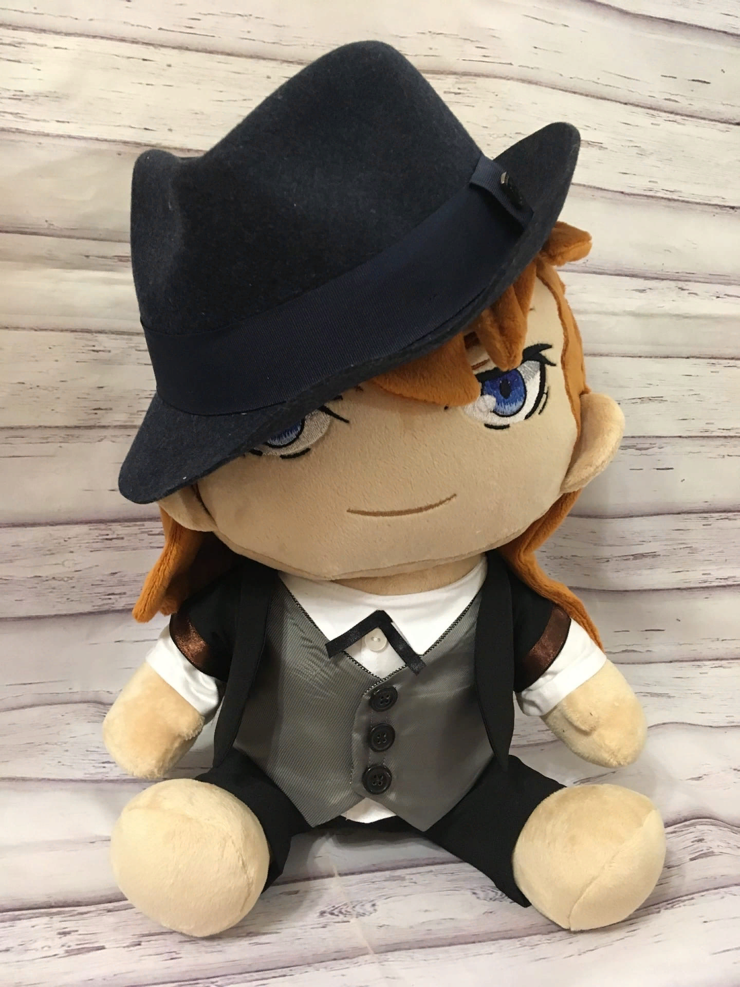 Brand new Chuuya Nakahara plush Chinese - My, Needlework, Plush Toys, Anime, Needlework without process, Soft toy, Author's toy, Toys for adults, Fictional characters, Longpost