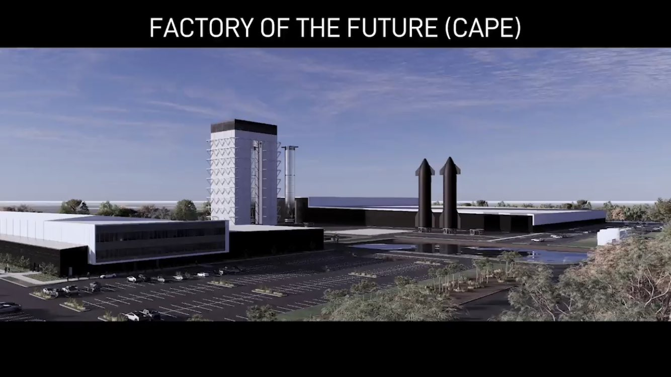 Completion of the tower at 50%, preparations for the creation of the second, and a futuristic factory for ships - what is happening at Cape Canaveral? - My, Space, Technologies, Cosmonautics, Spacex, Starship, USA, Cape Canaveral, Cosmodrome, Building, Longpost