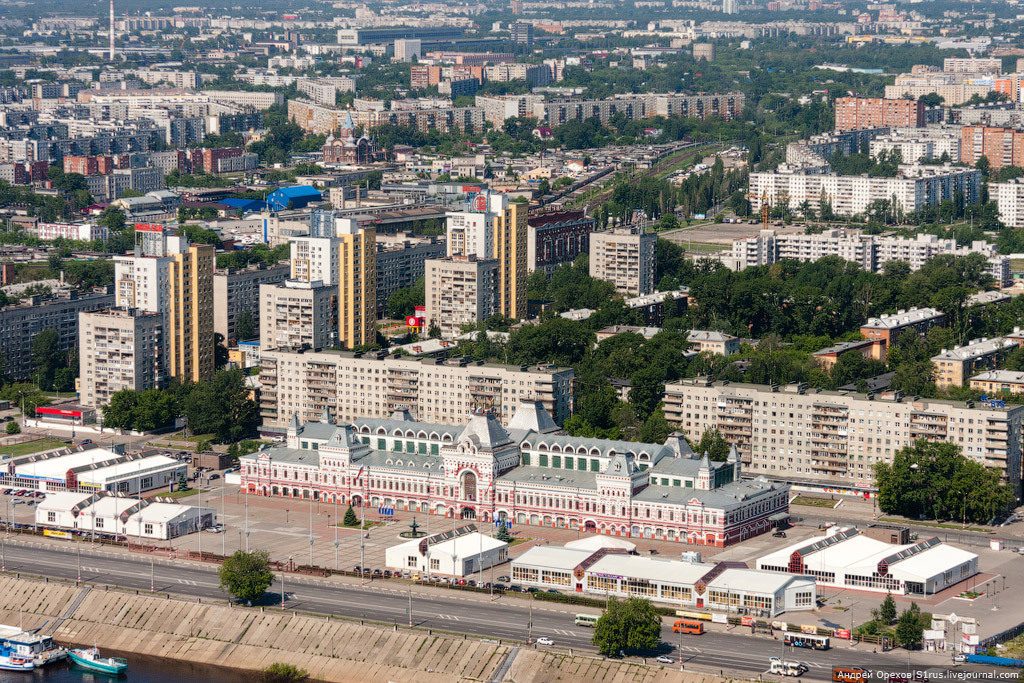 Between the metro bridge and the stadium. - Nizhny Novgorod, View from above, It Was-It Was, Longpost