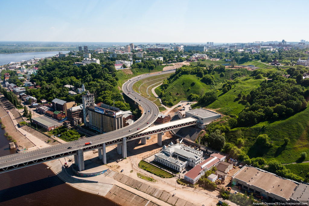 Between the metro bridge and the stadium. - Nizhny Novgorod, View from above, It Was-It Was, Longpost