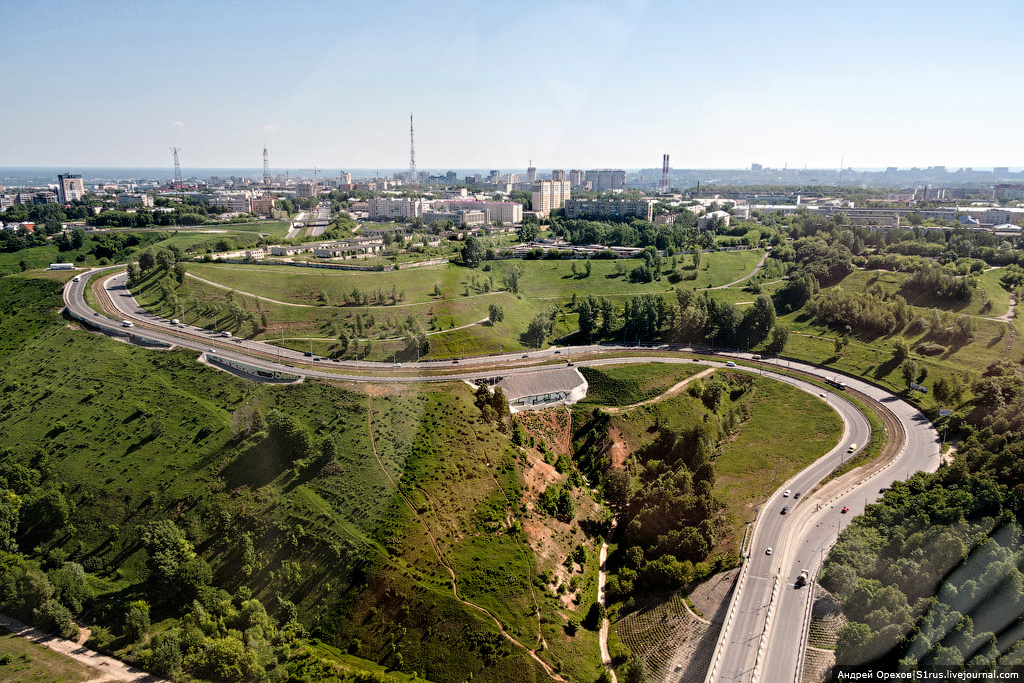 Between the metro bridge and the stadium. - Nizhny Novgorod, View from above, It Was-It Was, Longpost