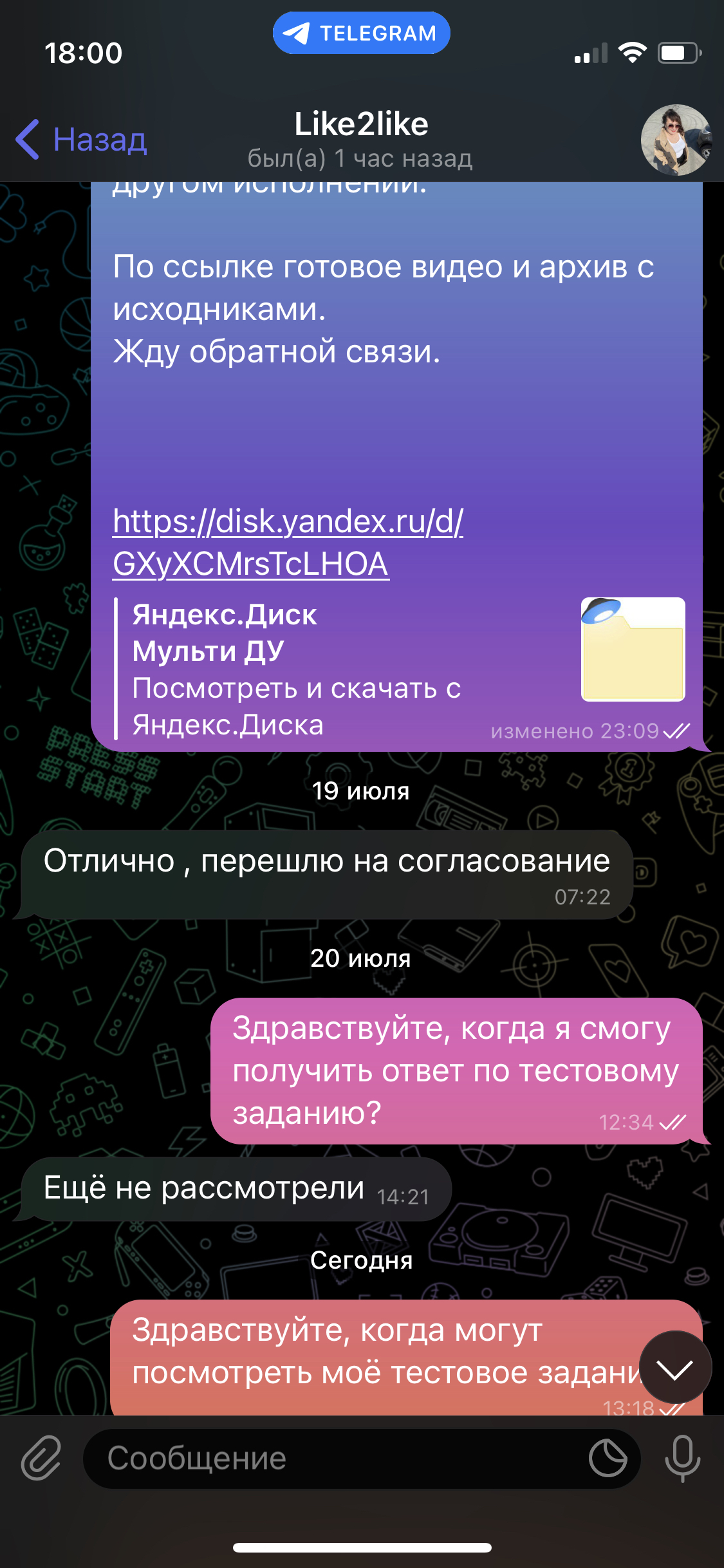 Работодатель дал объемное тестовое задание и даже не смог грамотно описать  причину отказа... Скрины прилагаю | Пикабу