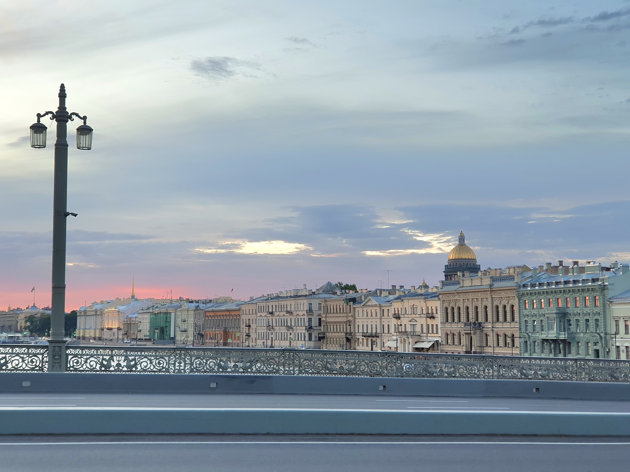 Dawn in Petersburg - My, Saint Petersburg, The photo, Blagoveshchensky Bridge, Longpost, Sky, Neva