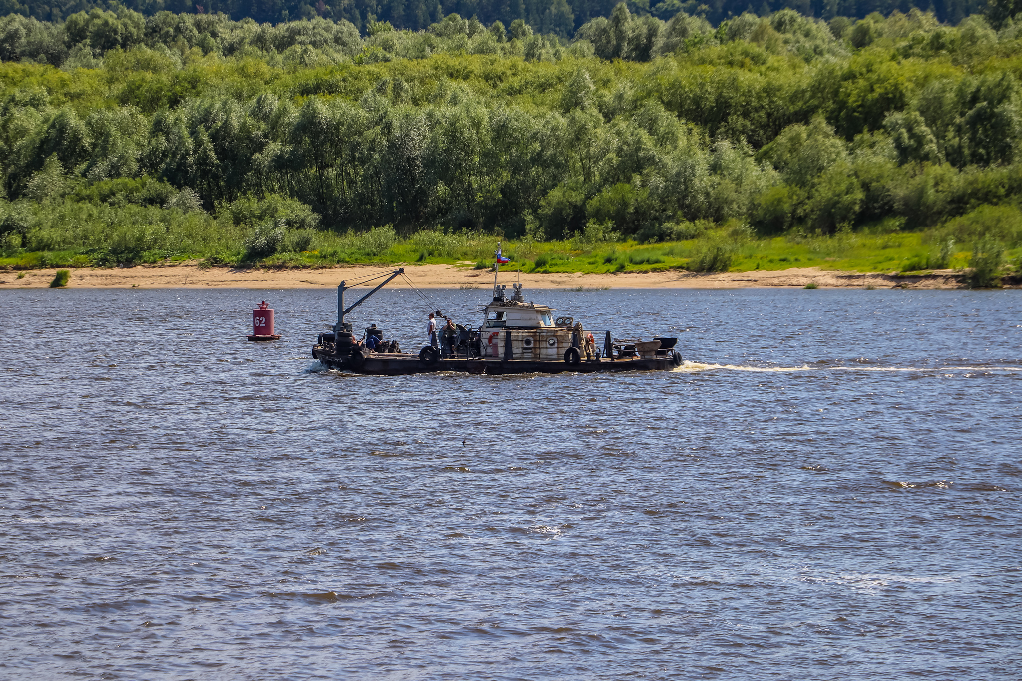 On the river - My, The photo, River, Nature, Boat, Tow, Airplane, Roll, Longpost