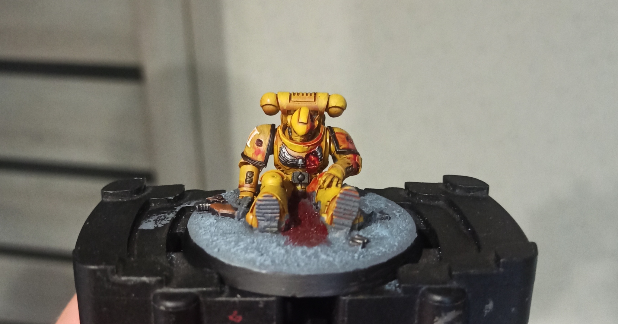 imperial fist - My, Imperial fists, Warhammer 40k, Painting miniatures, Miniature, Longpost