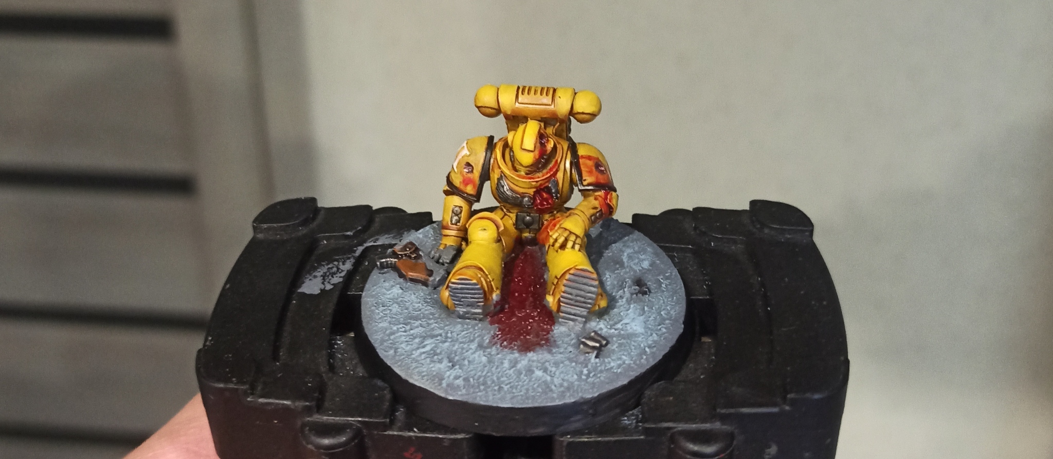 imperial fist - My, Imperial fists, Warhammer 40k, Painting miniatures, Miniature, Longpost