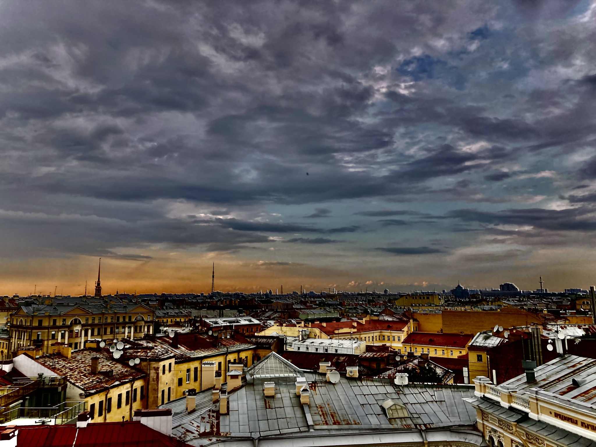 evening - Saint Petersburg, Walk, Clouds, Sunset, The photo