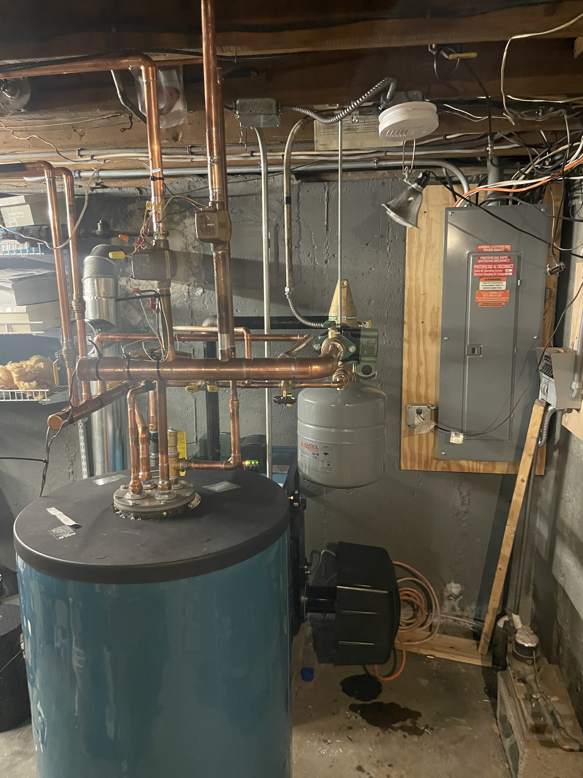 Fire, water and copper pipes or how I spent my vacation - My, Repair, Building, Heating, USA, Boiler room, Rukozhop, Longpost