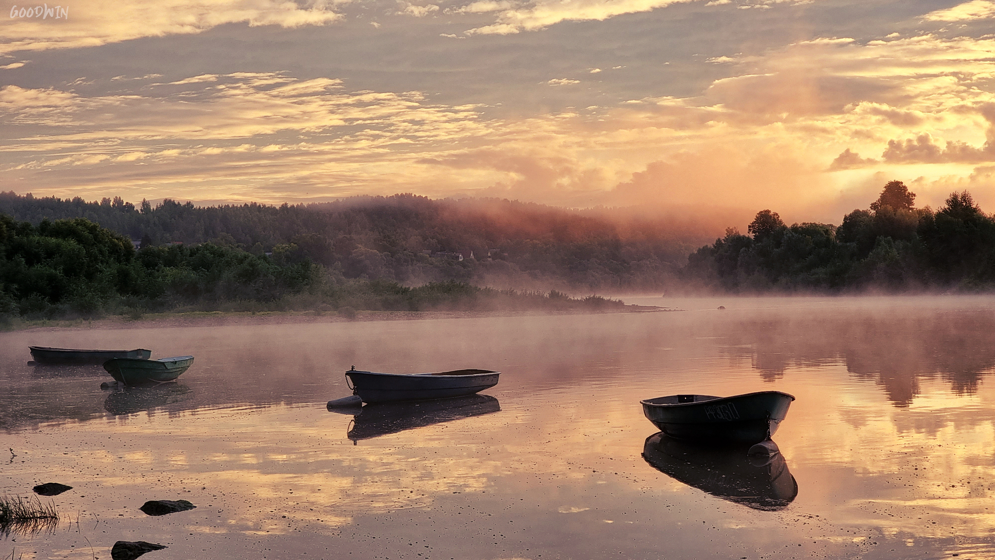 Photo riddle: camera VS phone - My, beauty, dawn, Nature, beauty of nature, River, Longpost