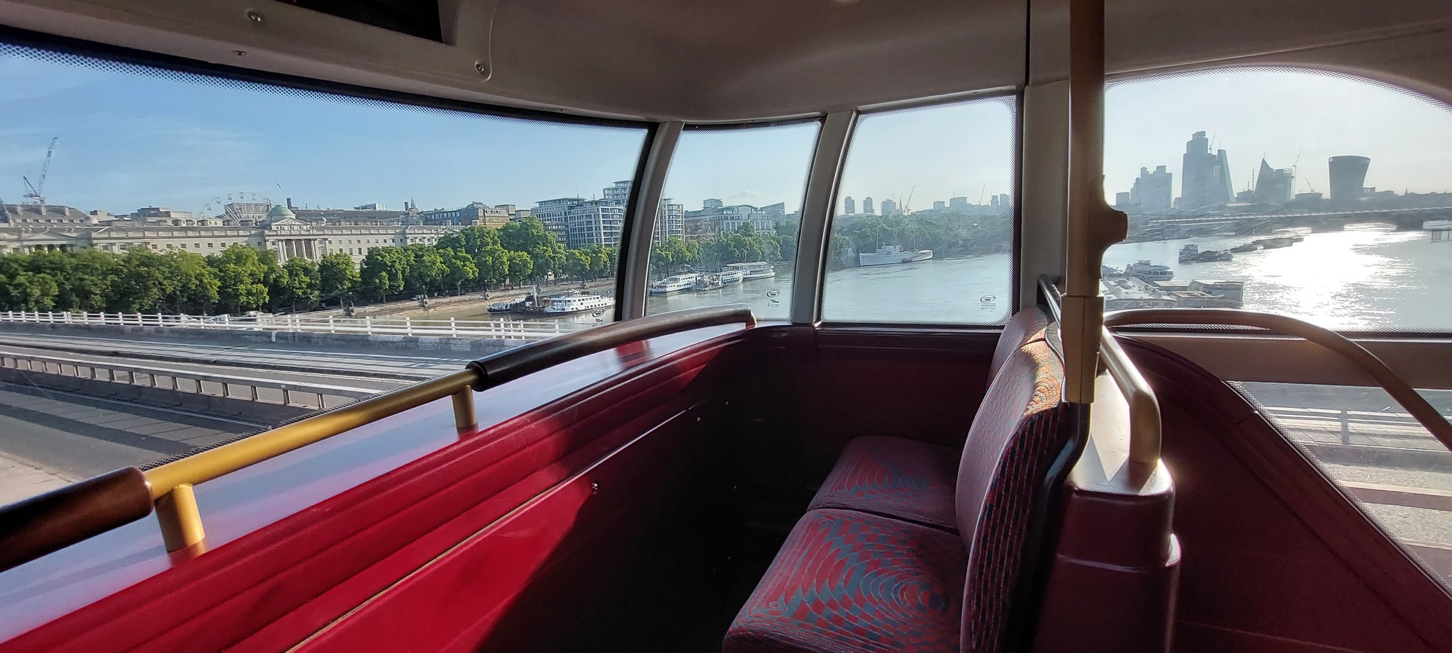 On the second floor of the London Bus - My, Bus, London, Great Britain, Transport