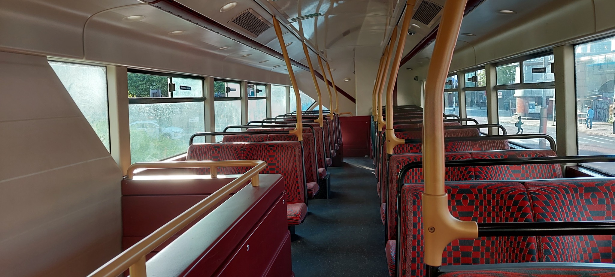 On the second floor of the London Bus - My, Bus, London, Great Britain, Transport