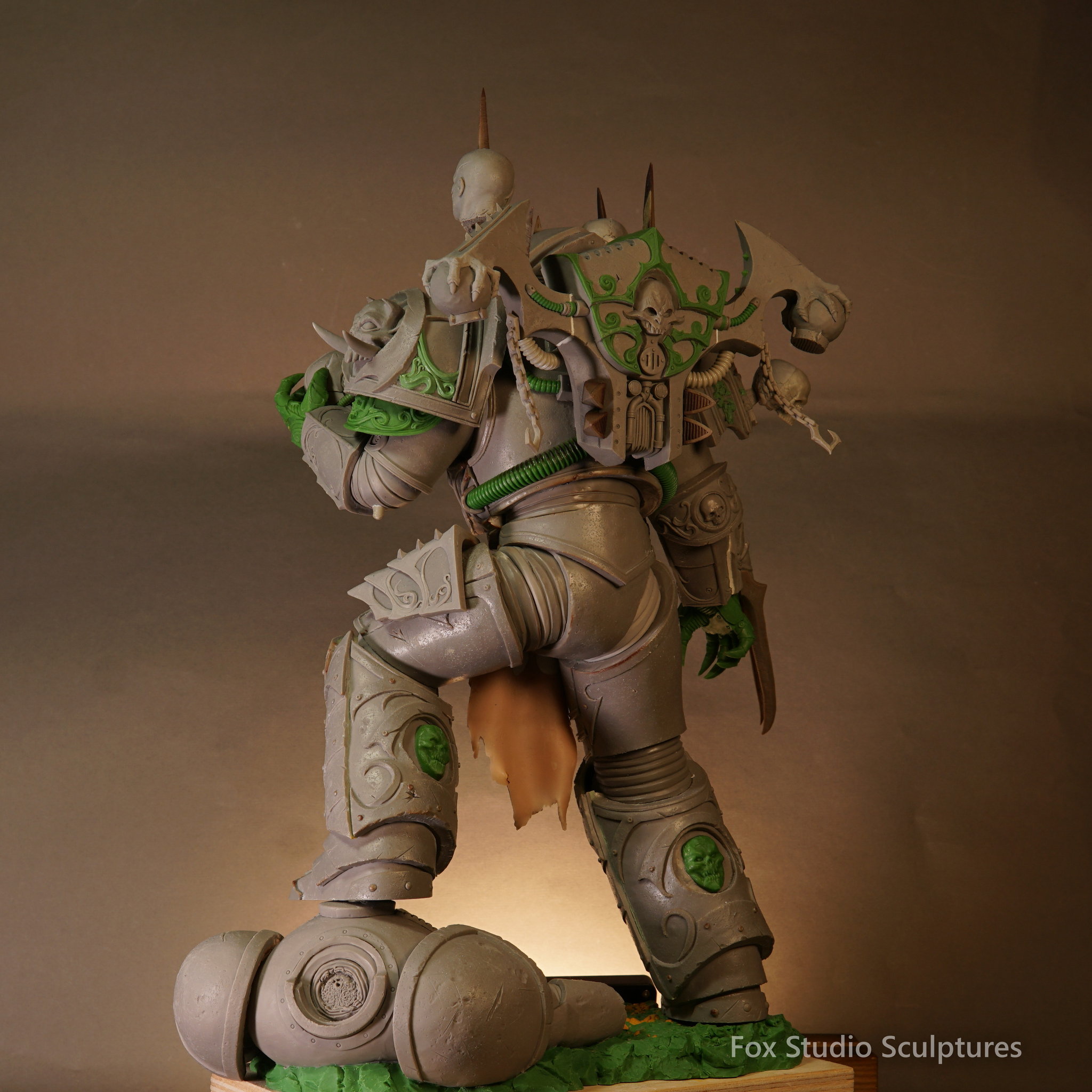 Statue of Konrad Curze. - My, Лепка, Polymer clay, Handmade, Sculpture, Warhammer 40k, Longpost